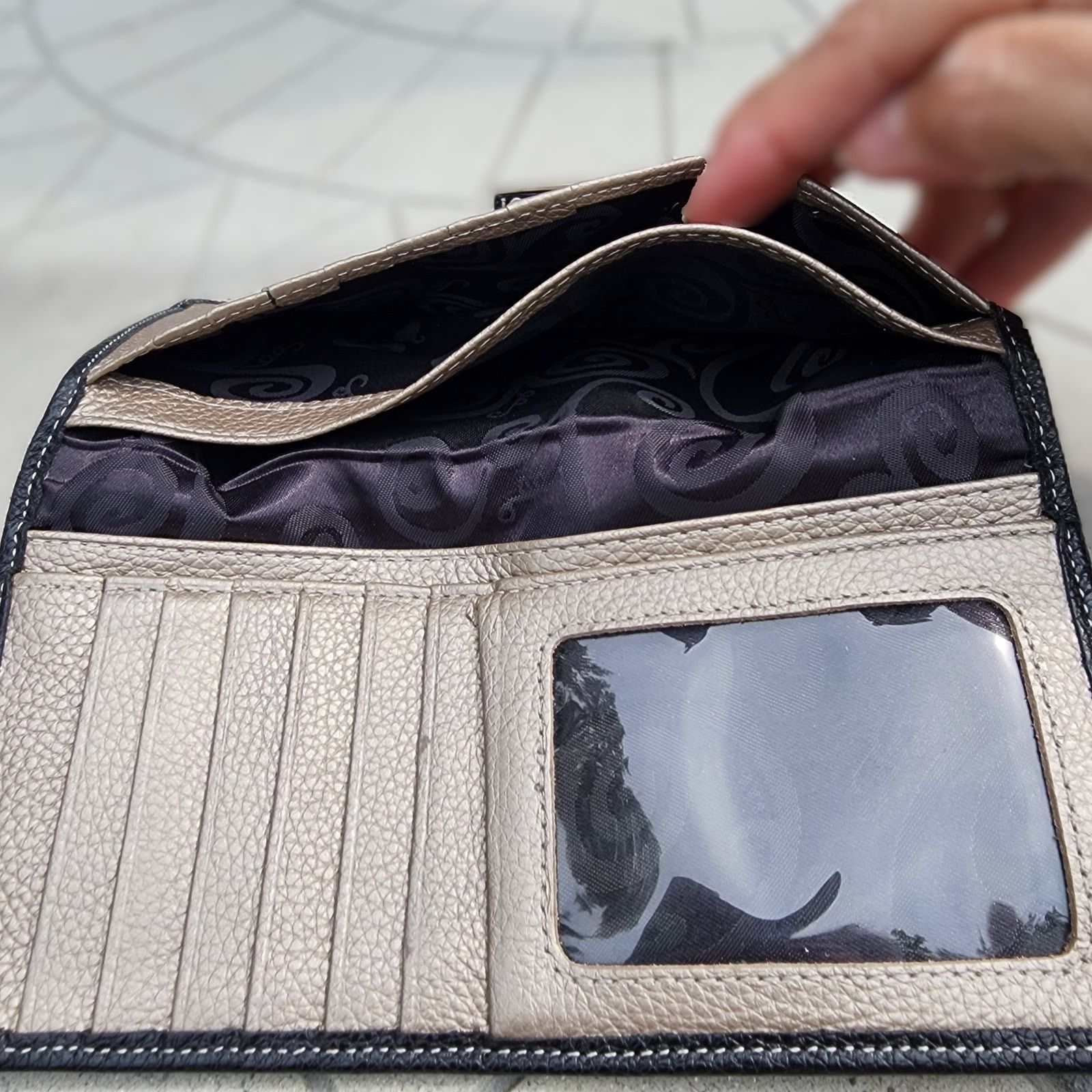 Brighton Brighton Black Barbados Large Leather Pocket Wallet Size ONE SIZE - 10 Thumbnail