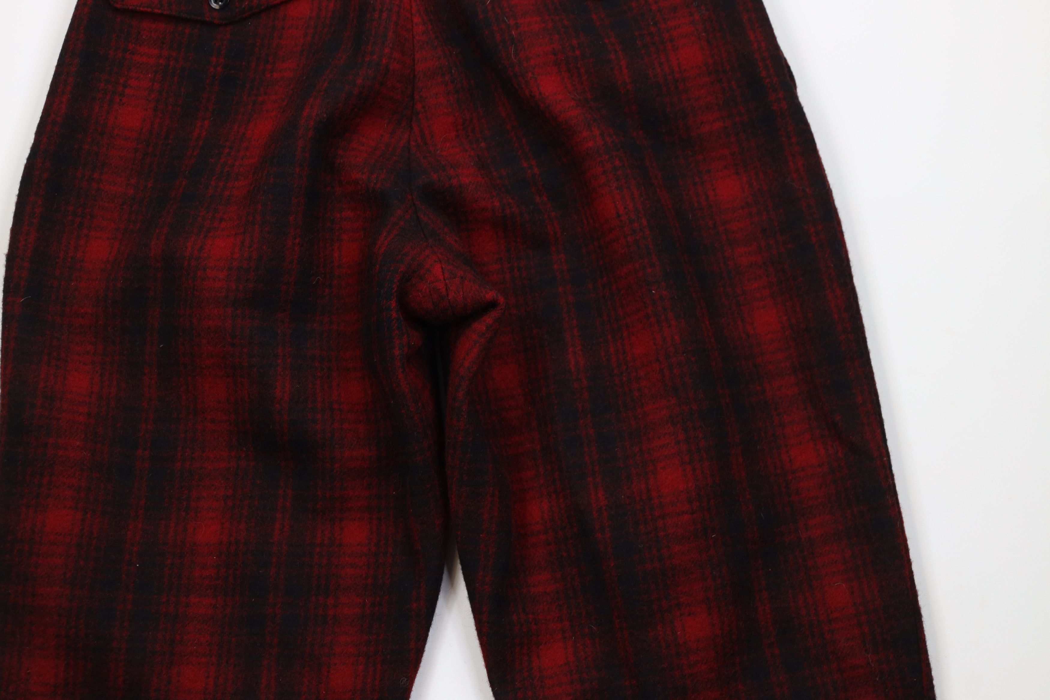 Vintage 60s 70s Woolrich Wool Joggers Pants Plaid USA