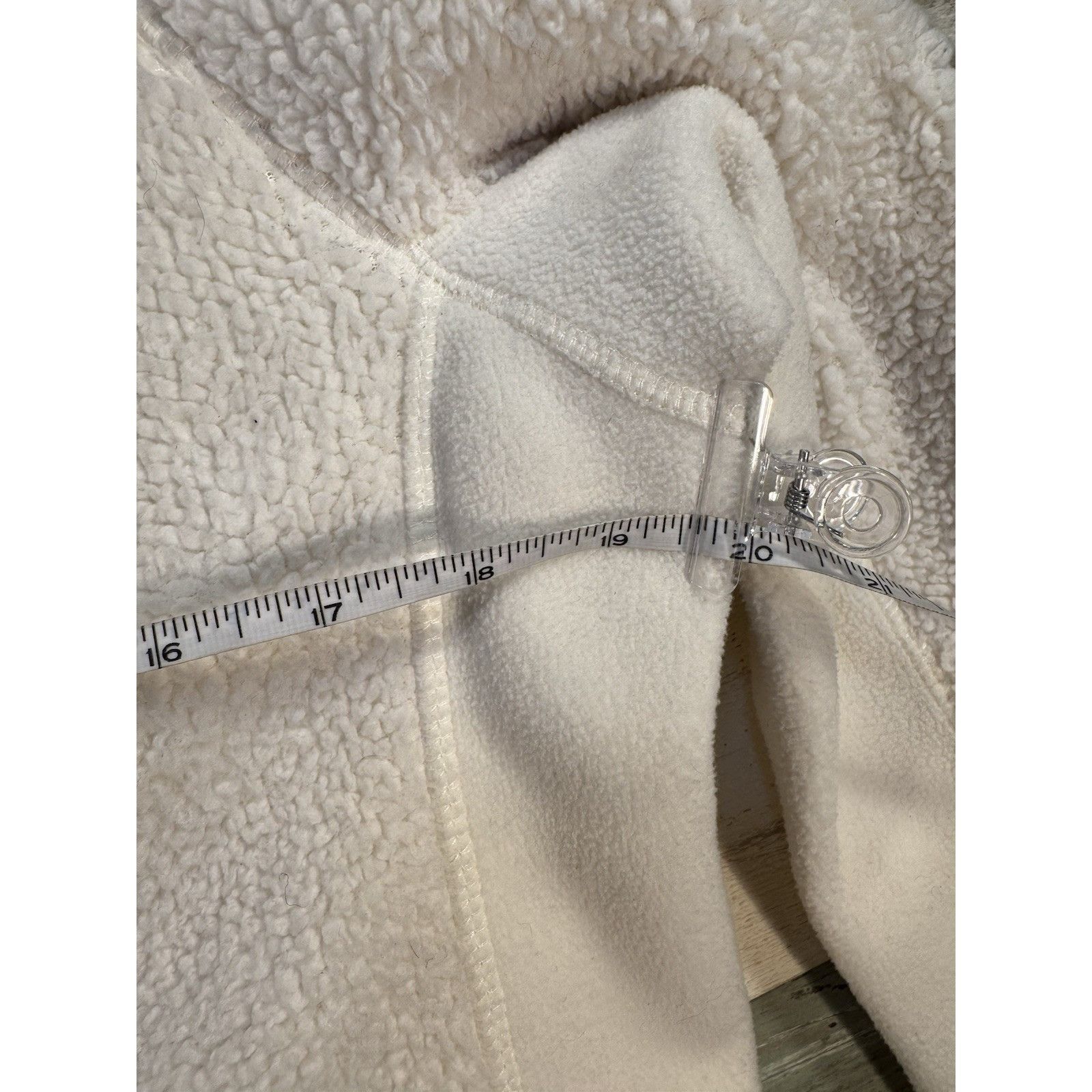 Faded Glory Faded-Glory Women's White Fleece Zipper Sweater Jacket Size Size M / US 6-8 / IT 42-44 - 12 Thumbnail