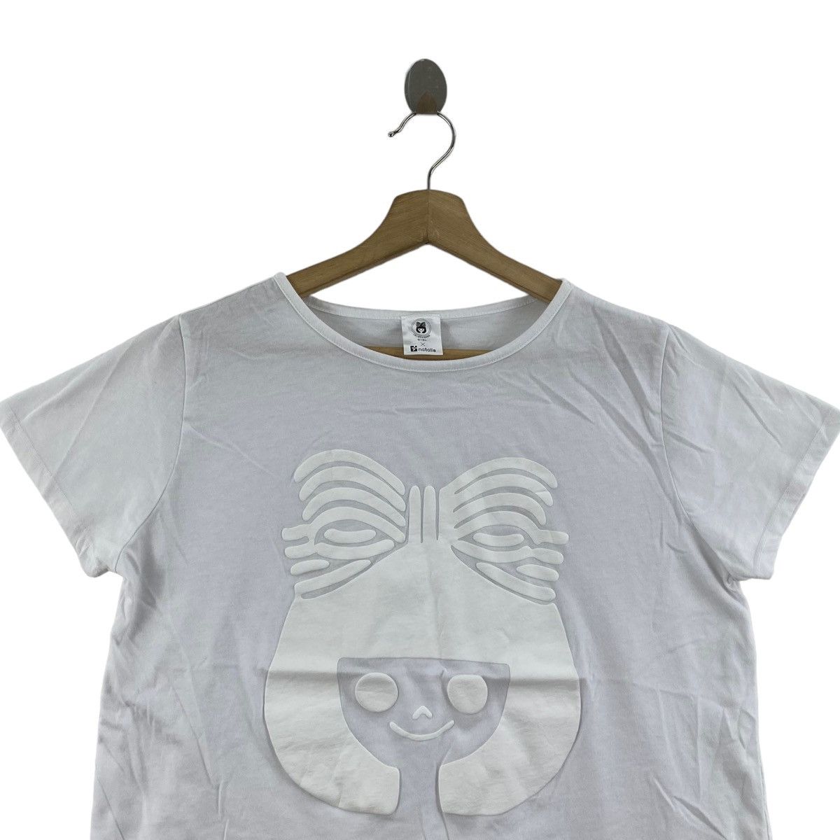 Other RIBBON NATALIE Japanese Anime Print White Short Sleeve Shirt Size M / US 6-8 / IT 42-44 - 2 Thumbnail
