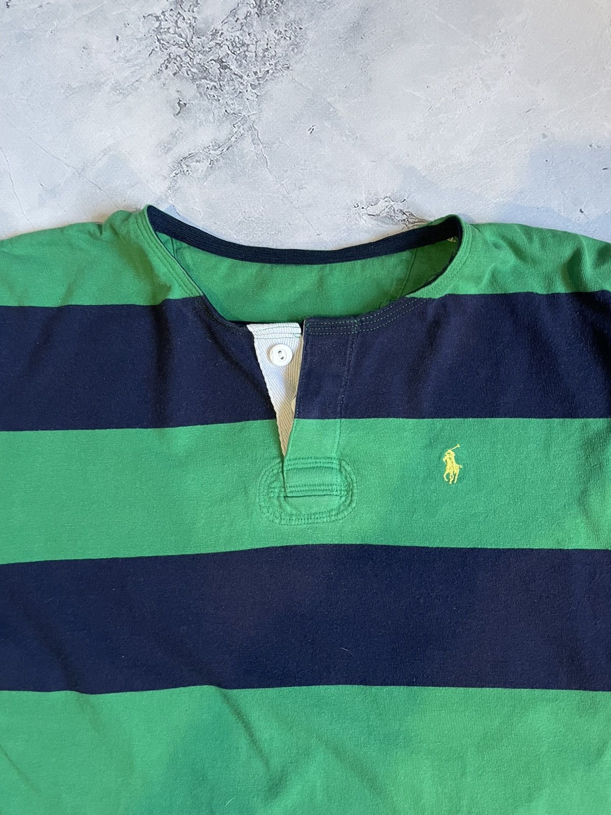Polo Ralph Lauren × Vintage Vintage Ralph Lauren Striped Rugby Size US M / EU 48-50 / 2 - 3 Thumbnail