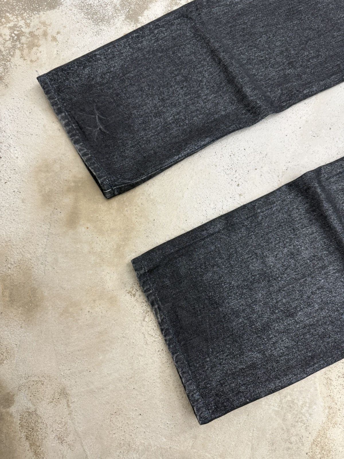 If Six Was Nine Buona Giornata Black Coated Shine Loose Straight Jeans Size US 30 / EU 46 - 15 Thumbnail