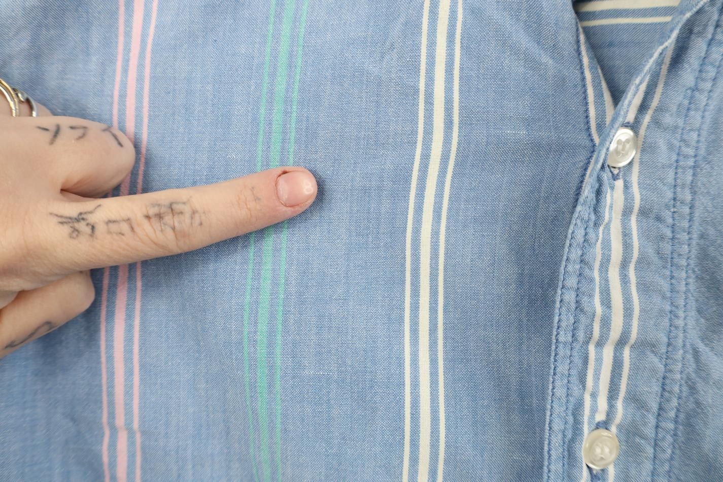 Vintage Vintage 90s Streetwear Chambray Short Sleeve Button Shirt Size US L / EU 52-54 / 3 - 5 Thumbnail