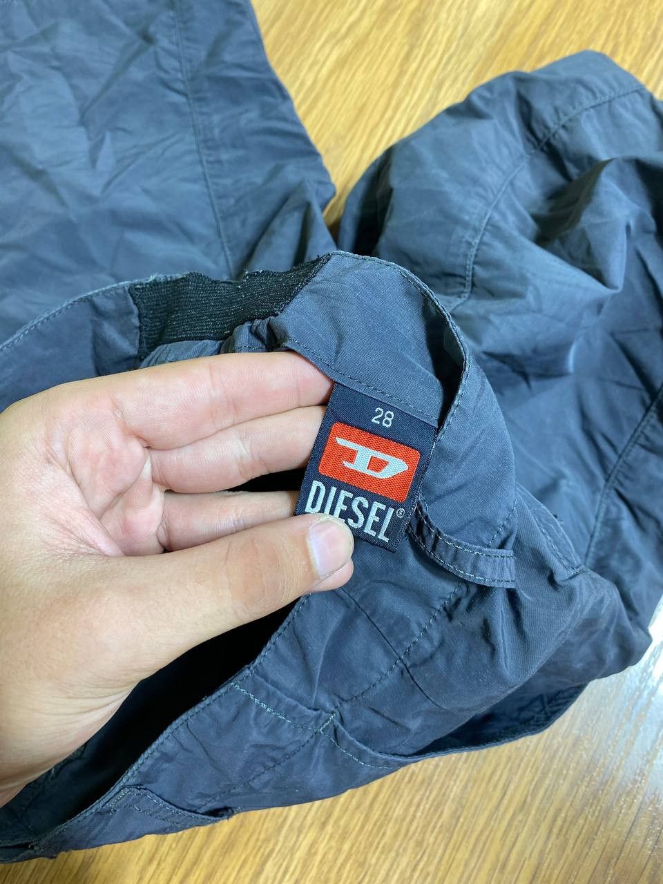 Diesel × Vintage Vintage 90s Y2K Diesel Big Logo Blue Cargo Long Shorts Size US 28 / EU 44 - 20 Thumbnail