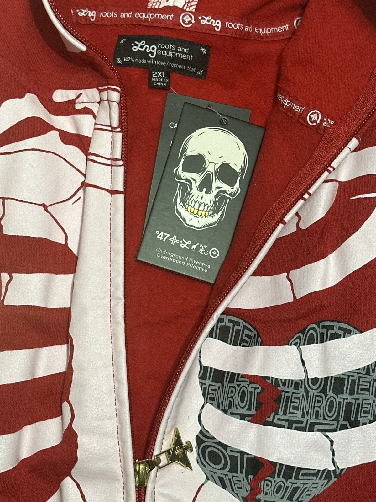 LRG LRG Red Dead Serious Full Zip Hoodie DS Size 2XL Size US XXL / EU 58 / 5 - 3 Thumbnail