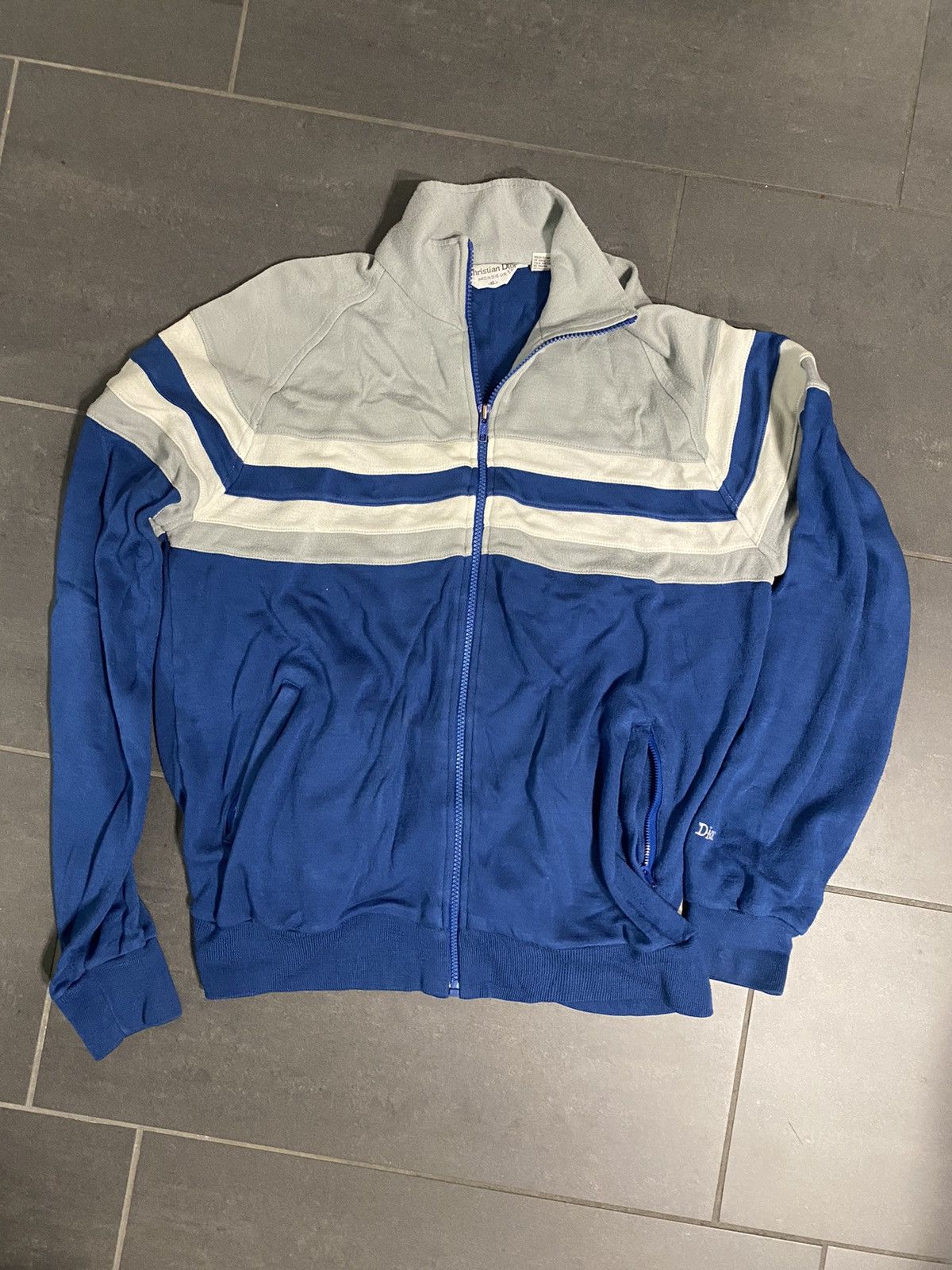 image of Christian Dior Monsieur x Dior Vintage Dior Track Jacket in Blue, Men's (Size XL)