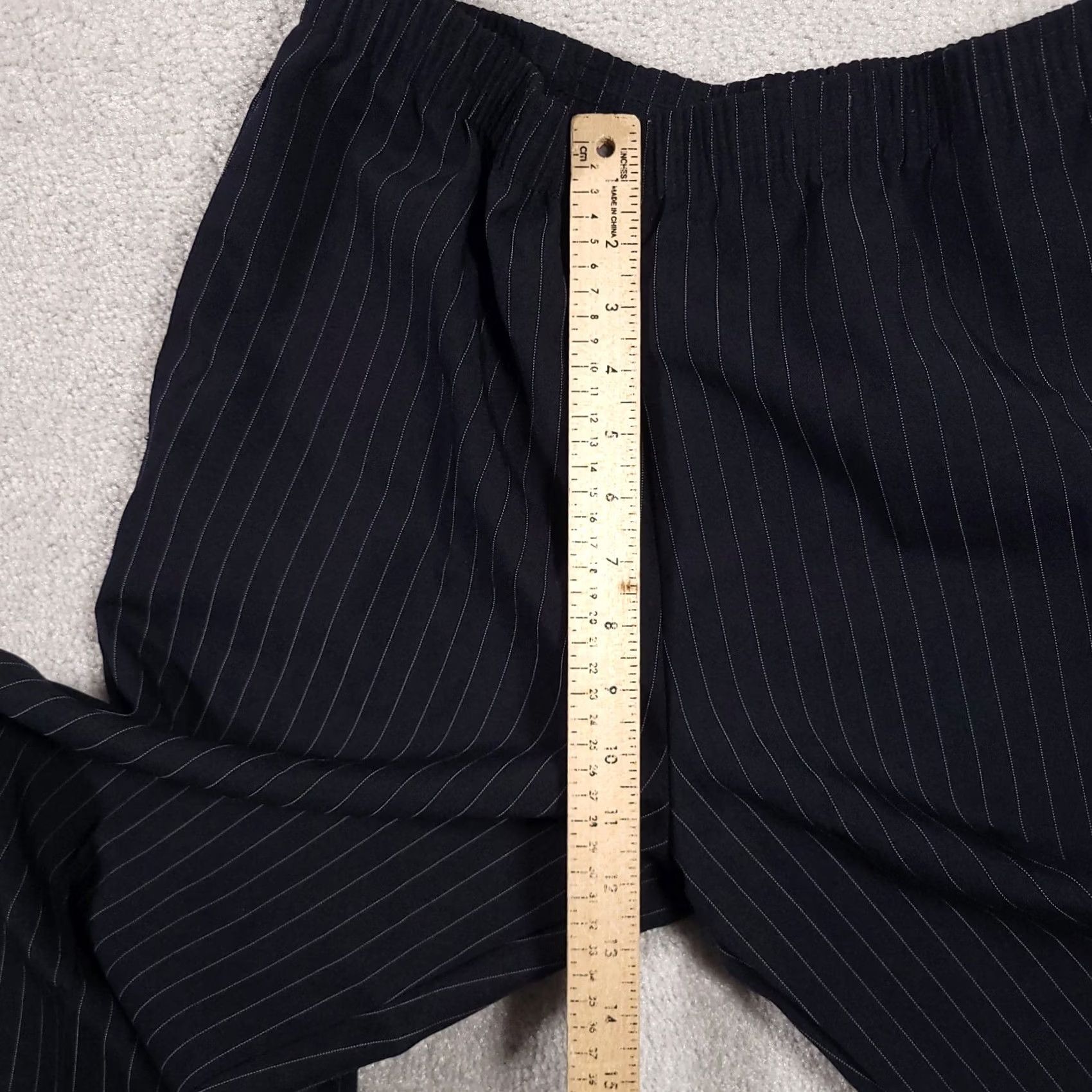 Levi's Vtg Levi Strauss & Co Bend Over Pull On Pants Women's Size 8P Blue Pinstripe USA Pants Women 8P Blue Pinstripe USA Size 30" / US 8 / IT 44 - 7 Thumbnail