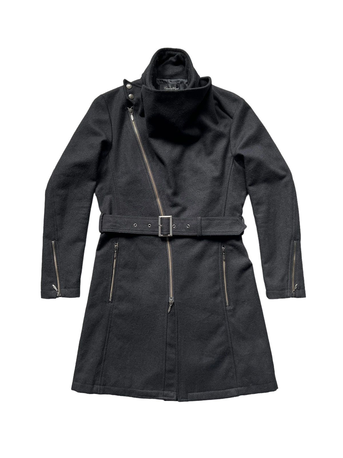 Tornado Mart Tornado Mart Apocalypse Gothic Wool Belted Trench Coat Size US S / EU 44-46 / 1 - 1 Thumbnail