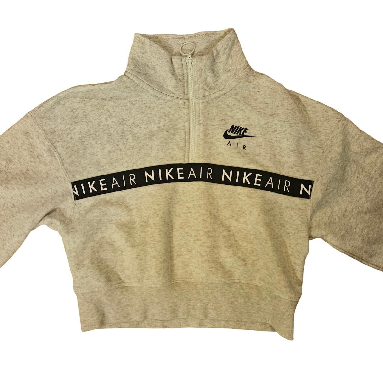 Nike Nike Women's Air Half-Zip Cropped Sweatshirt SZ XSM Size XS / US 0-2 / IT 36-38 - 2 Thumbnail