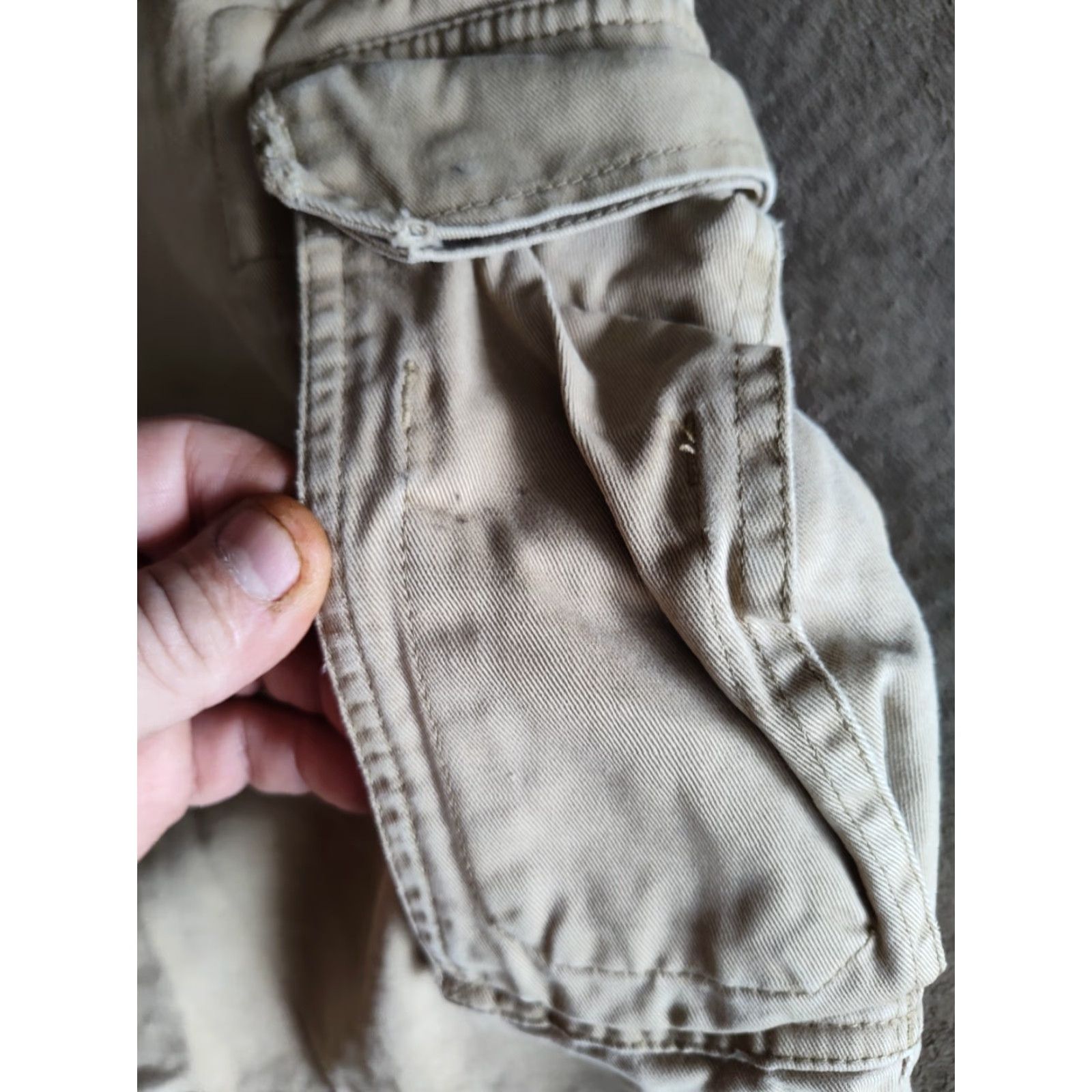 Abercrombie & Fitch VINTAGE Abercrombie & Fitch Men's Cargo Shorts 34 Khaki Distressed Y2K Casual Flat Front Size US 34 / EU 50 - 3 Thumbnail