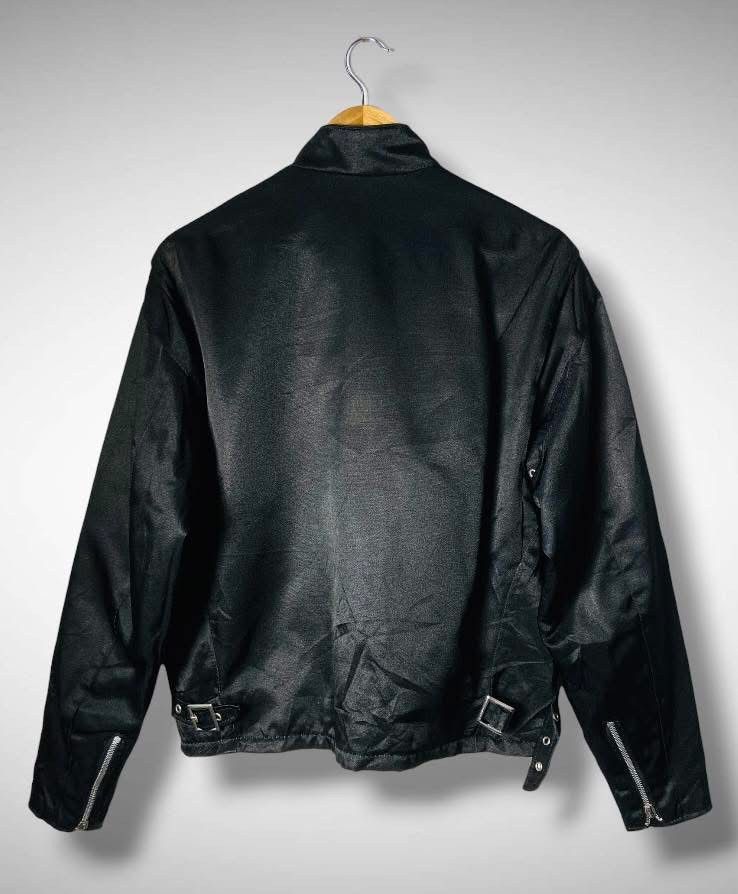 Schott 🔥SCHOTT NYC BLACK BLOUSON BIKERS CAFERACER JACKET Size US M / EU 48-50 / 2 - 4 Thumbnail