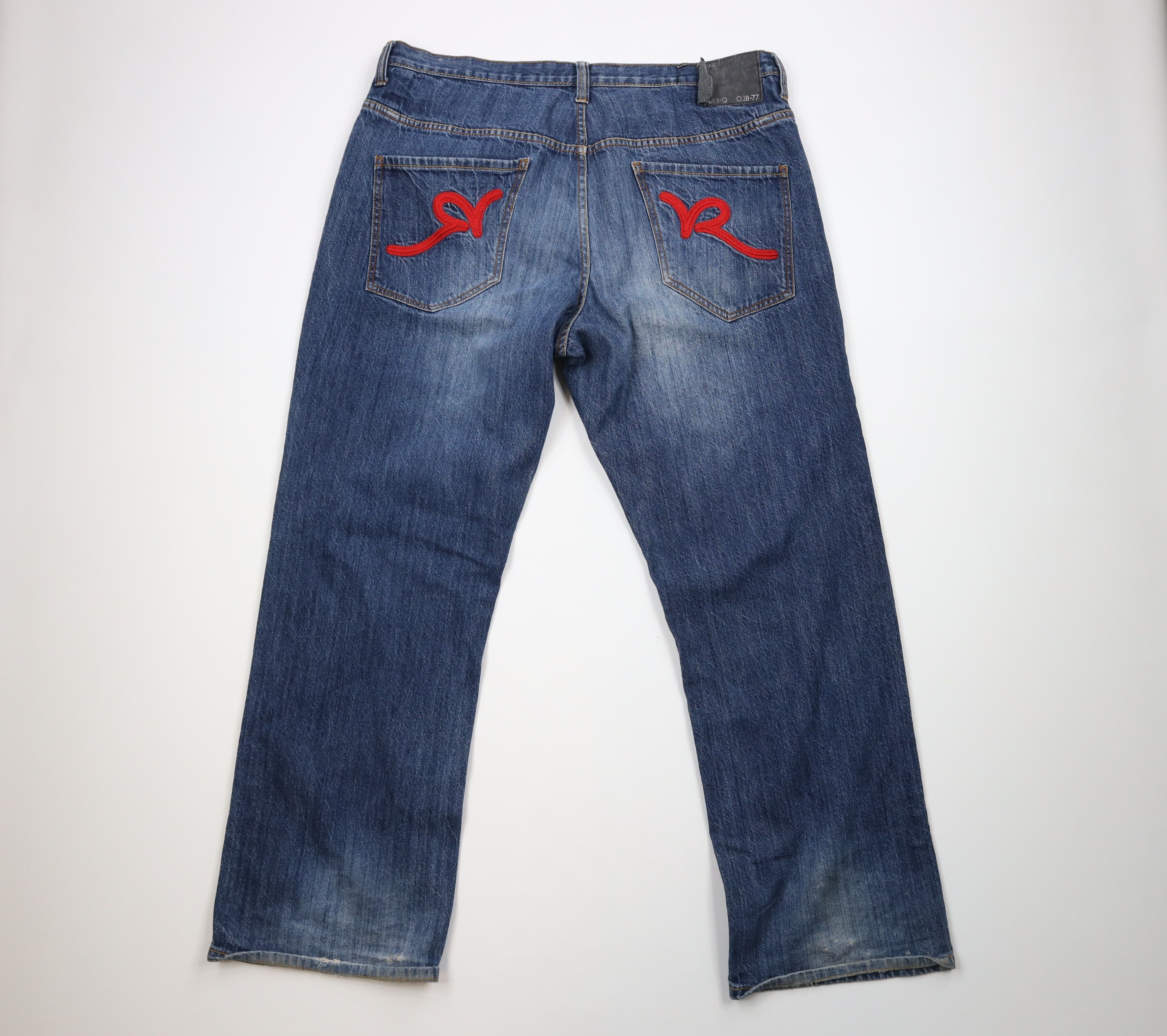 Rocawear Vintage Rocawear Baggy Fit Wide Leg Denim Jeans Pants Blue Size US 41 - 9 Thumbnail
