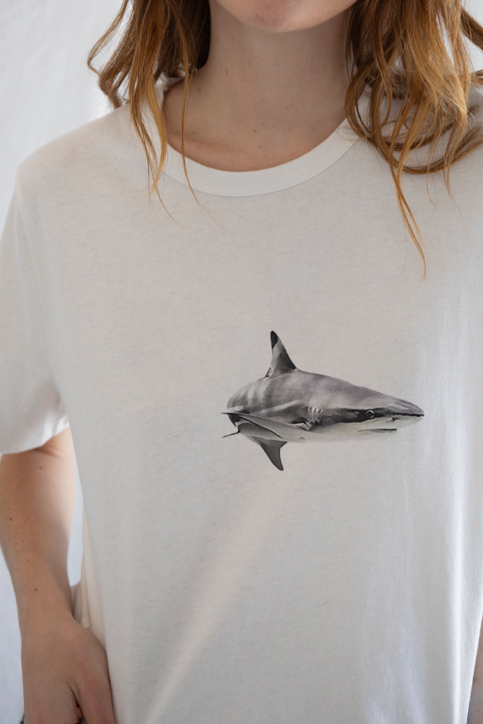 Designer × Vintage Shark Tee | Ocean Power, Streetwear Bite Size S / US 4 / IT 40 - 1 Thumbnail