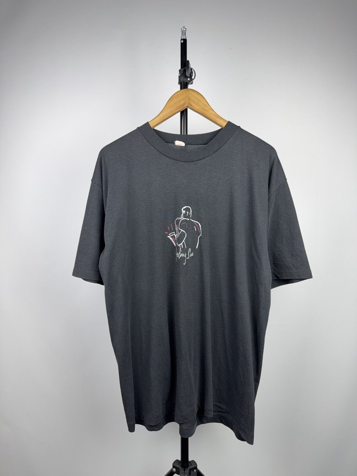 Vintage 90s Retro Vintage Feeling Sax Jazz Graphic Tee Made in Spain Size US XL / EU 56 / 4 - 1 Thumbnail