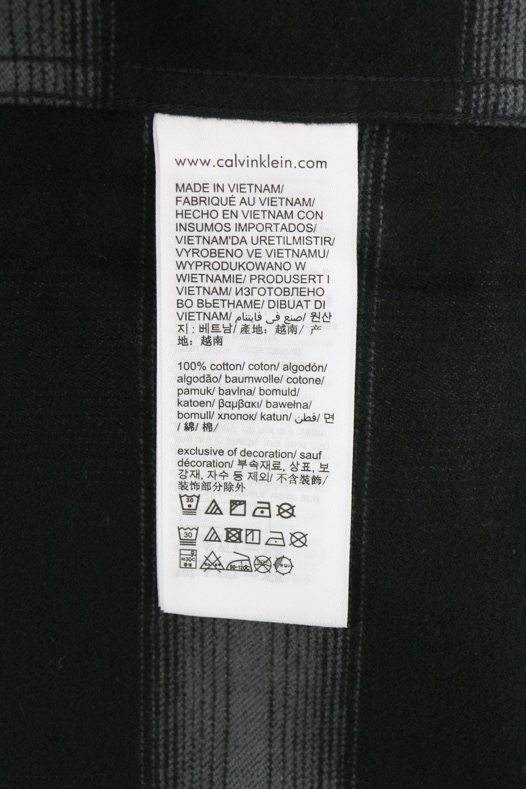 Calvin Klein TWILL FLEECE CHECK S Black Overshirt Snap Buttons 84935 Size US S / EU 44-46 / 1 - 7 Thumbnail