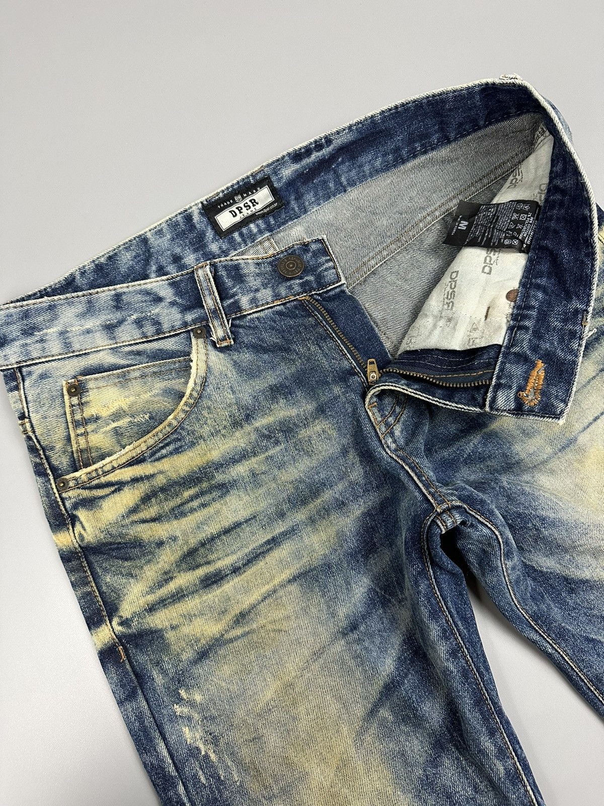 Japanese Brand Vintage Distressed DPSR Acid Washed Denim Size US 33 - 10 Thumbnail