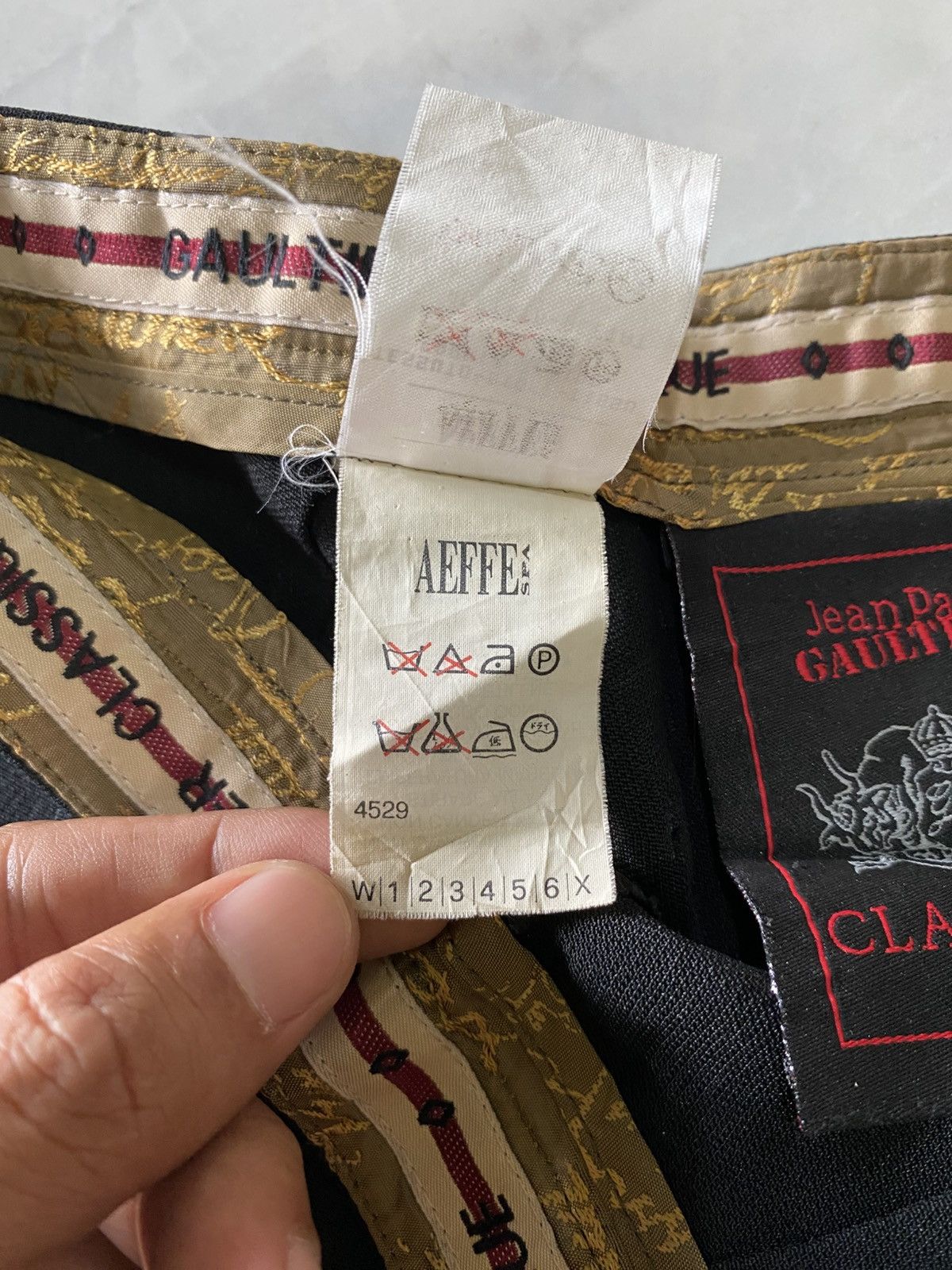 Jean Paul Gaultier Jean Paul Gaultier Classique Black High-Waist Wide-Leg Pants Size 25" / US 0 / IT 36 - 16 Thumbnail