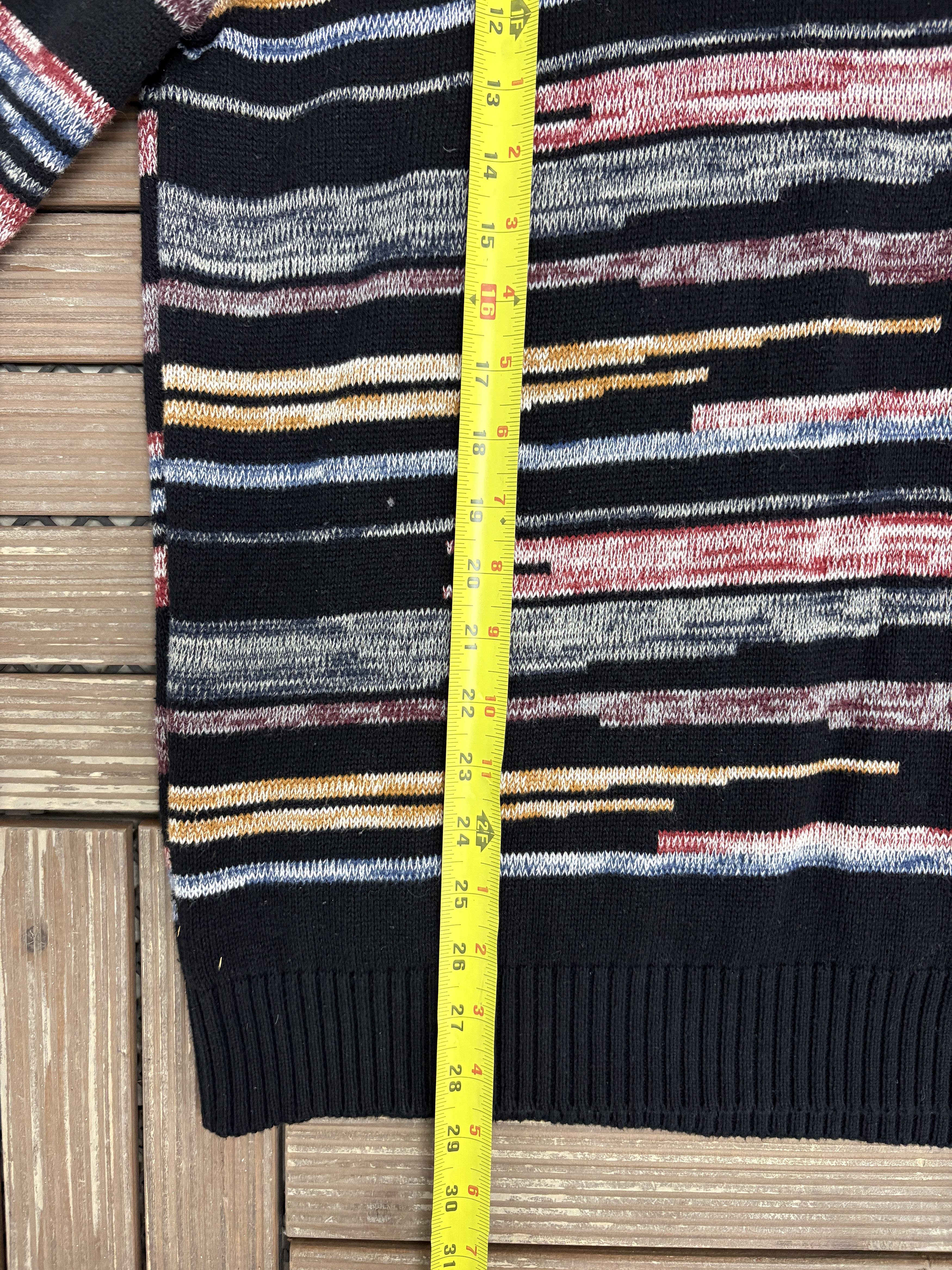Sears Jermyn & Bond Abstract Vintage Black Knit Sweater Size US XL / EU 56 / 4 - 7 Thumbnail