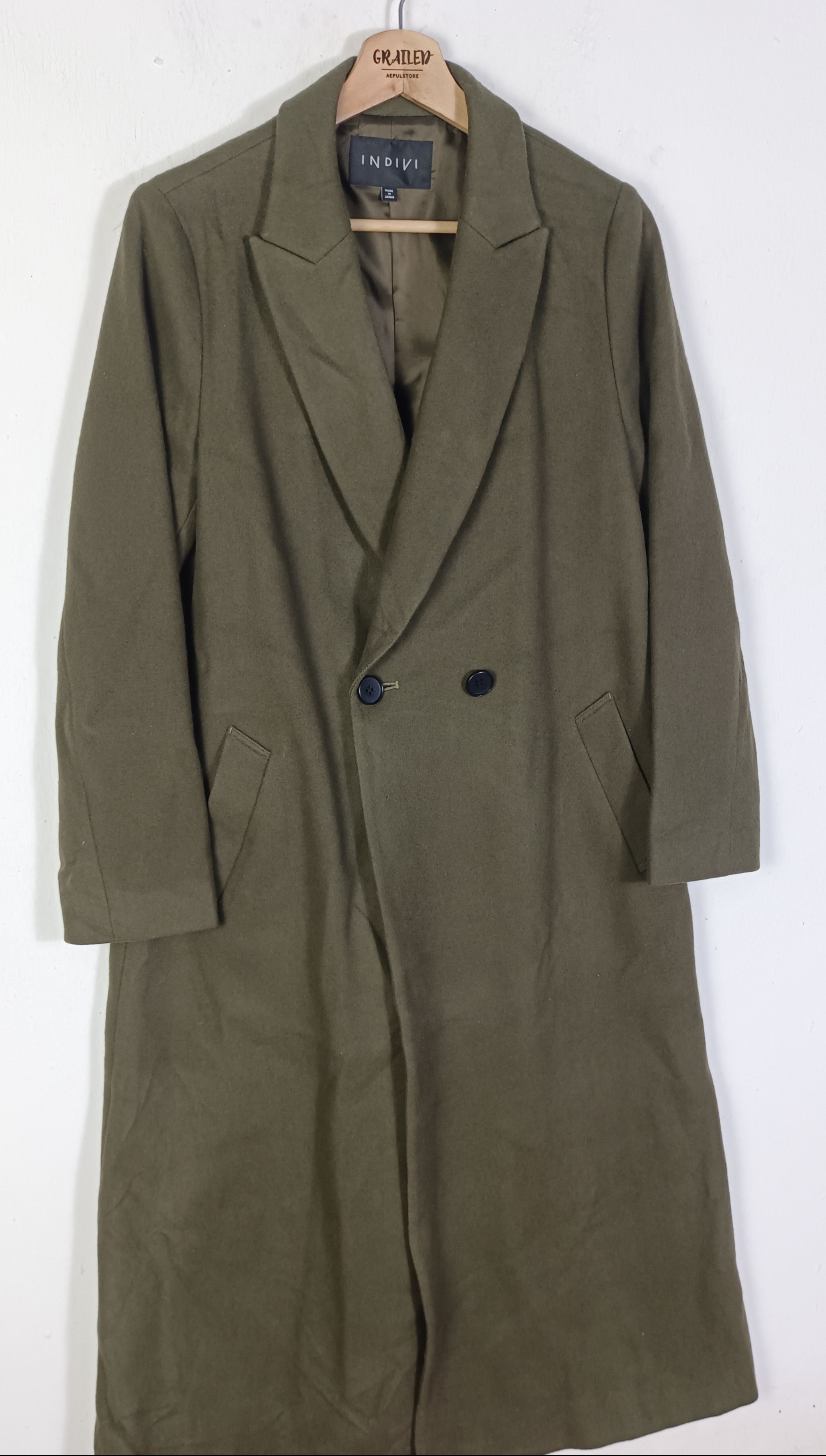 Japanese Brand Vintage💥 INDIVI Double Breasted Coat Size US L / EU 52-54 / 3 - 6 Thumbnail