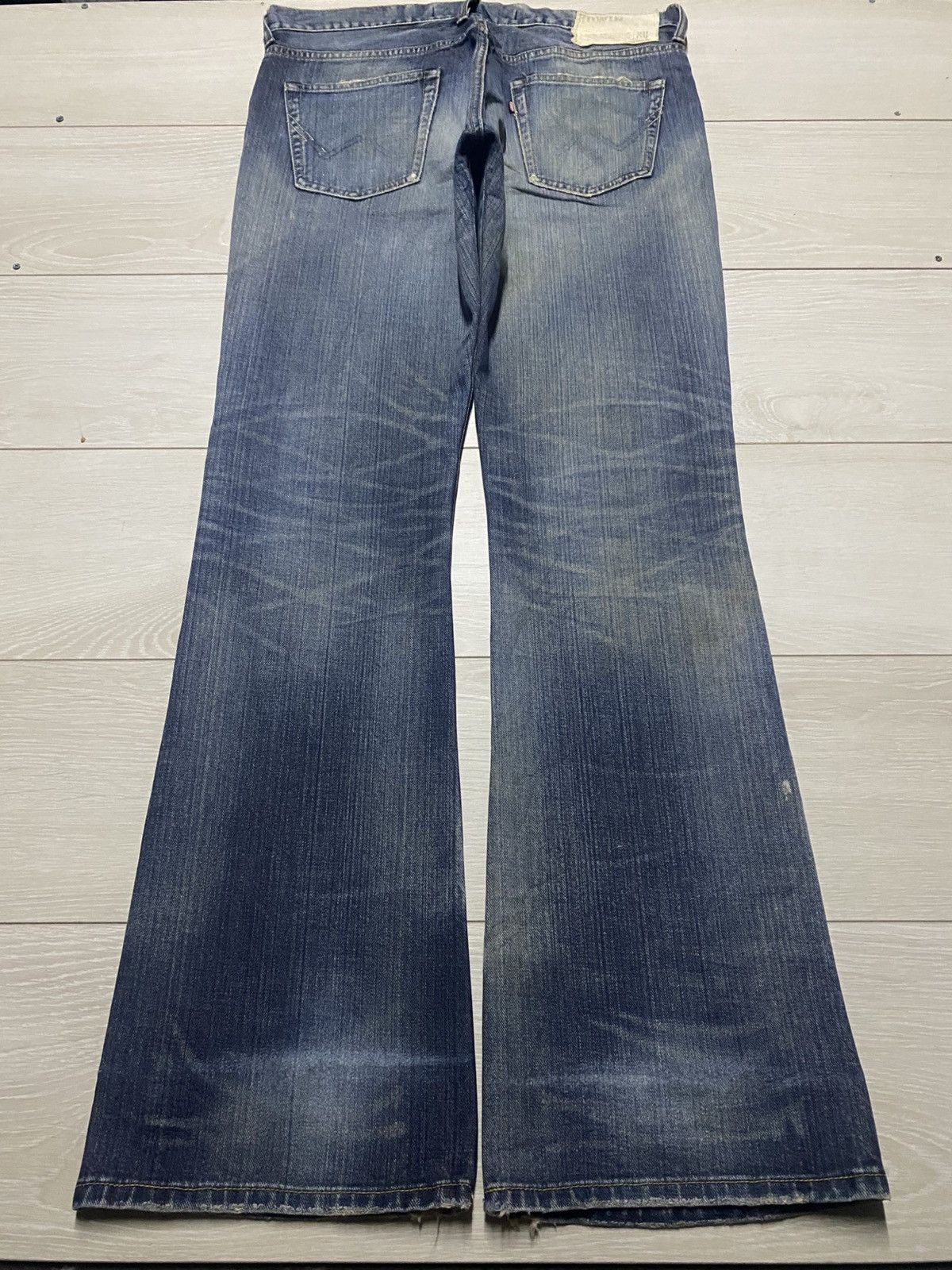 Edwin Edwin 401 XV Mud Wash Splatter Distressed Flare Jeans Size US 34 / EU 50 - 2 Thumbnail