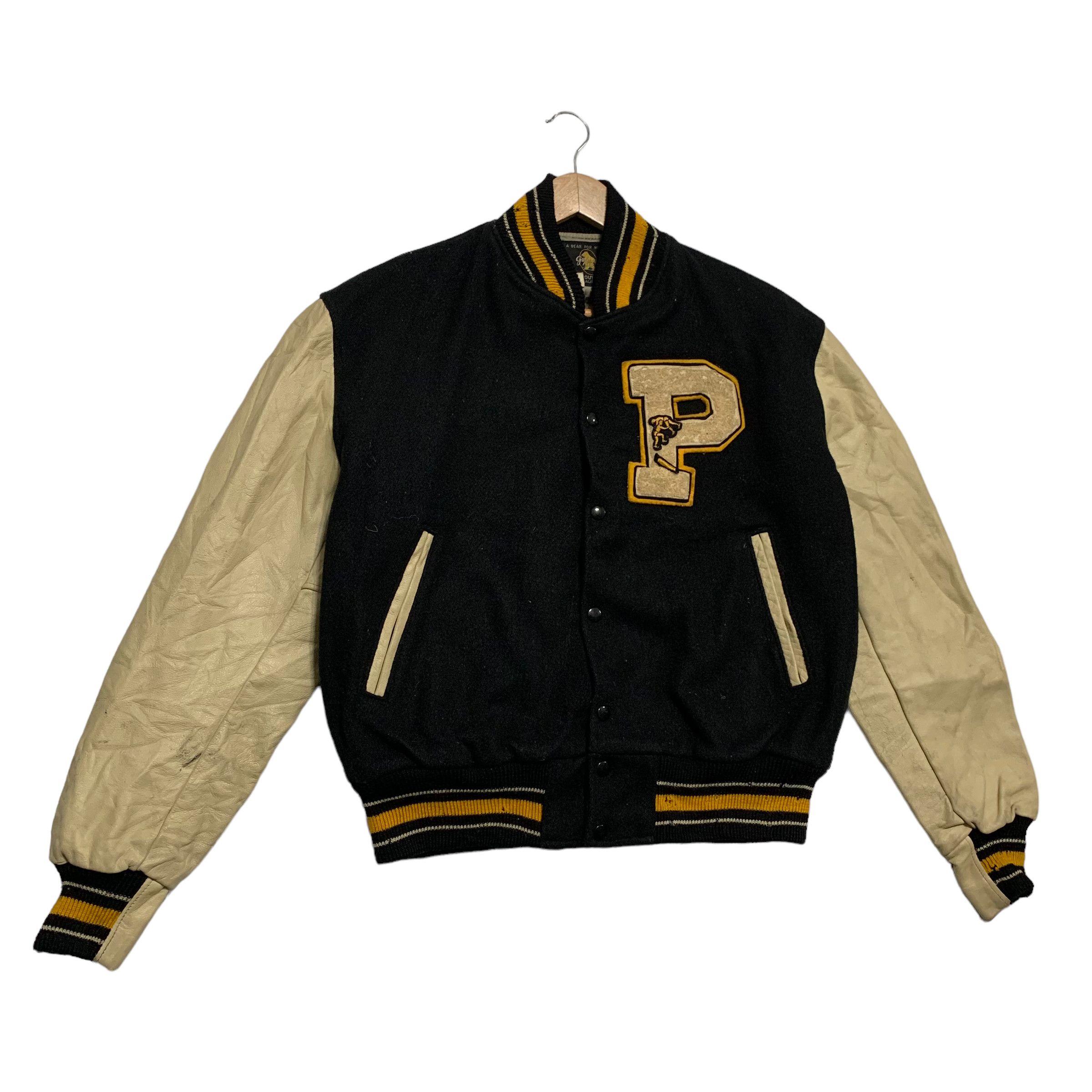 Golden Bear Vintage 50s Golden Bear Leather Varsity Jacket Size US XL / EU 56 / 4 - 3 Thumbnail