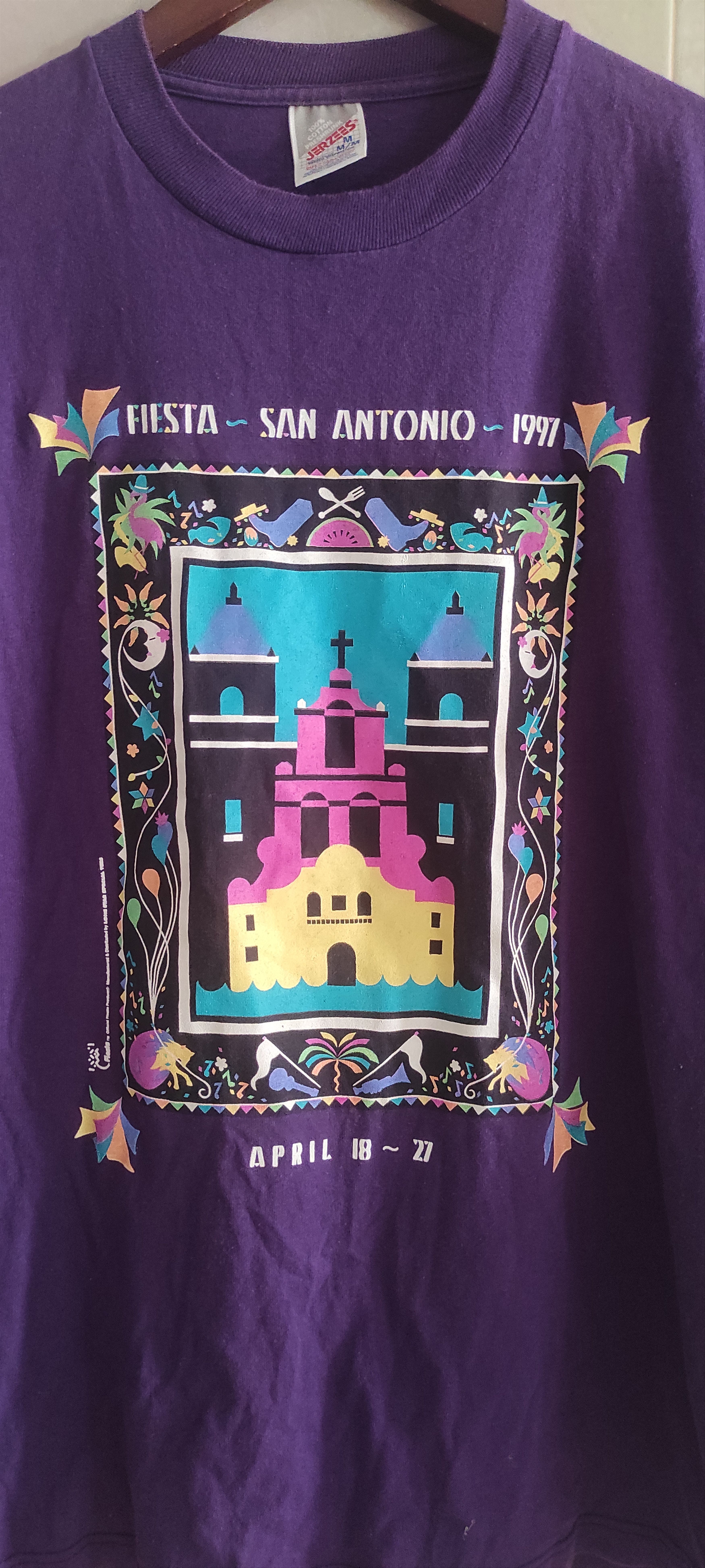 Jerzees Fiesta San Antonio 1997 Graphic T-Shirt April 18/27 Jerzees Size US M / EU 48-50 / 2 - 3 Thumbnail