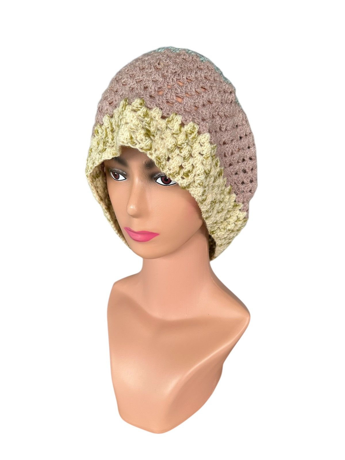Japanese Brand × Kapital × Vintage Crochet Knitted handmade big Beanie Hats Size ONE SIZE - 5 Thumbnail