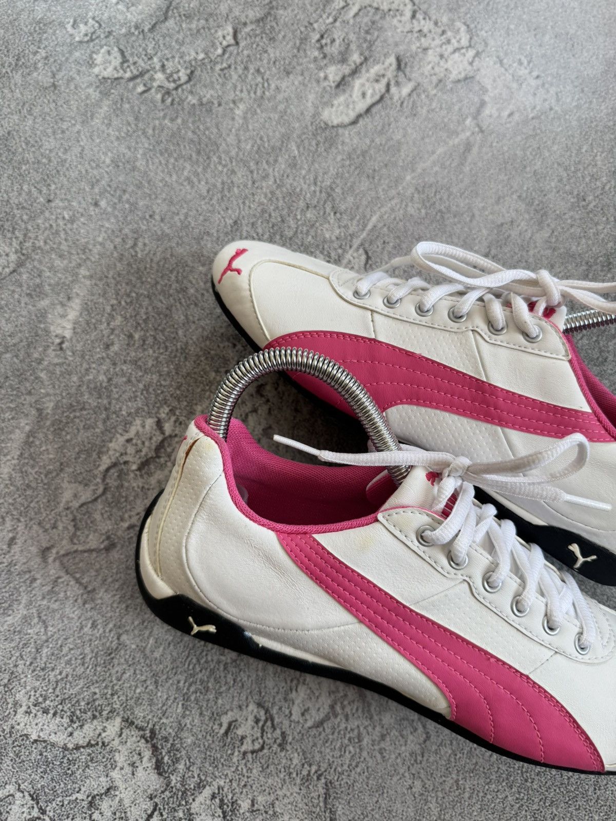 Puma Puma 39/EUR 25cm SpeedCat white & pink sneakers hi top shoes Size US 8.5 / IT 38.5 - 2 Thumbnail