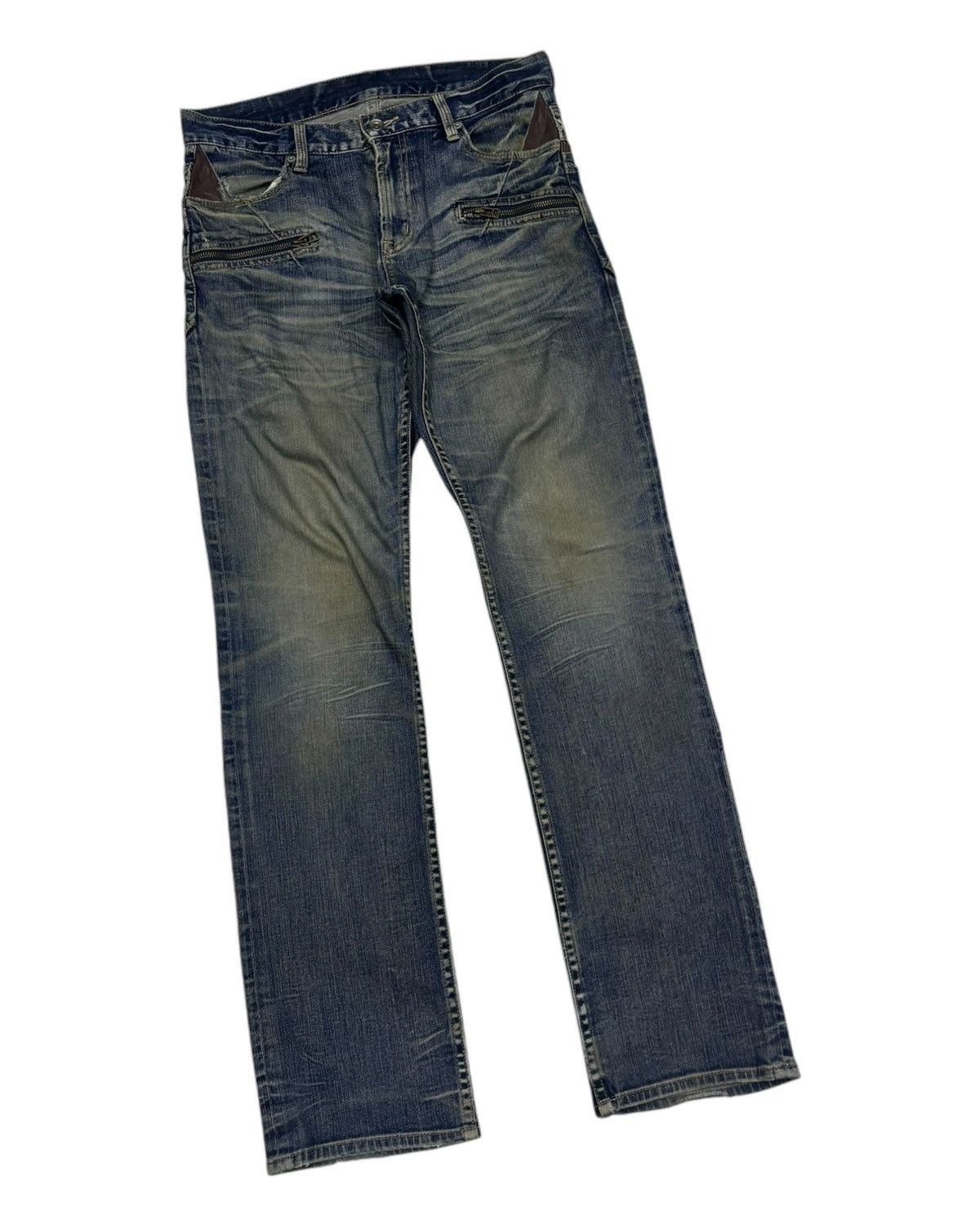 If Six Was Nine × Michel Klein × Vintage 🔥MICHEL KLEIN DOUBLE POCKET DISTRESSED DENIM JEANS Size US 32 / EU 48 - 4 Thumbnail