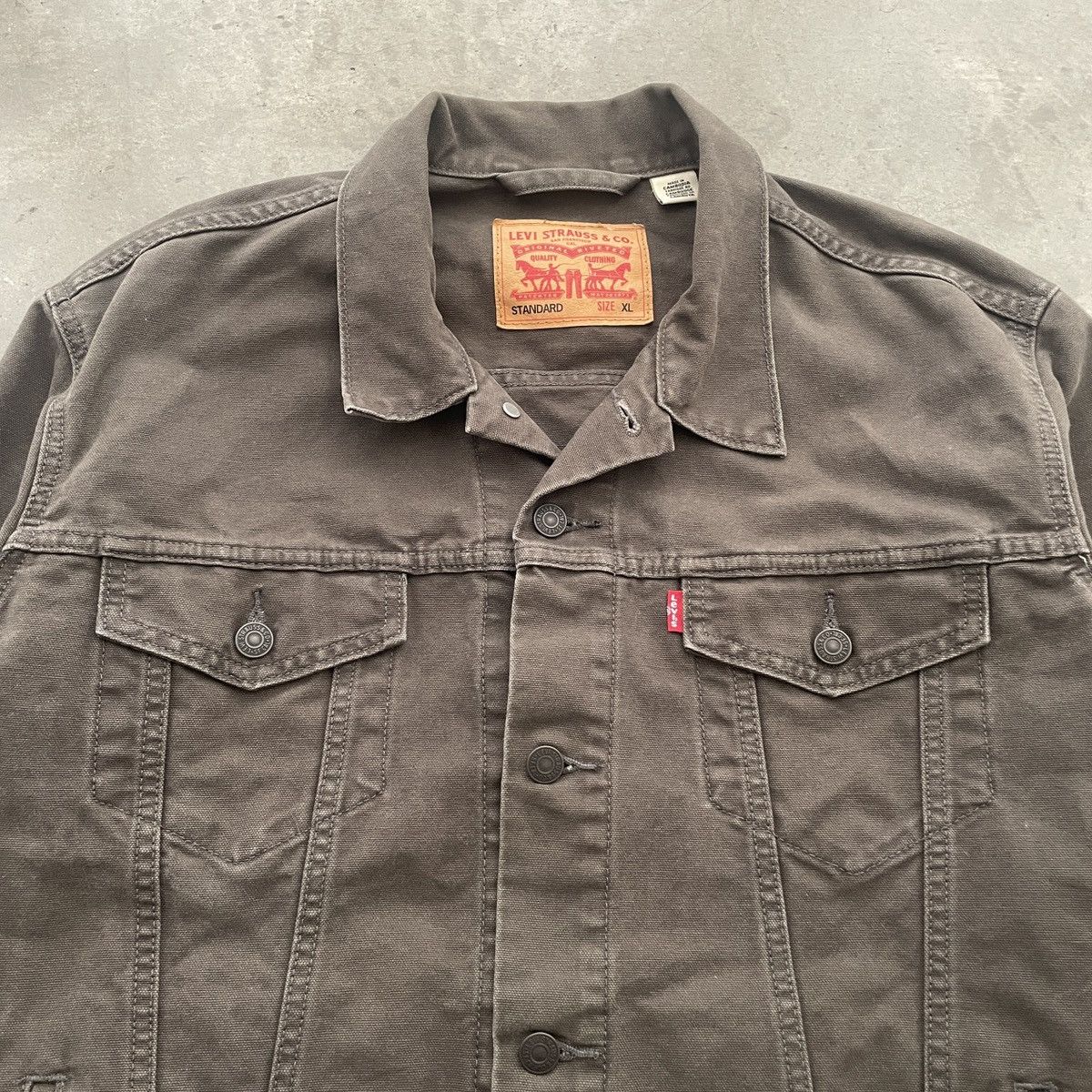 Levi's Levi’s Denim Jacket Olive Green Size US XL / EU 56 / 4 - 2 Thumbnail