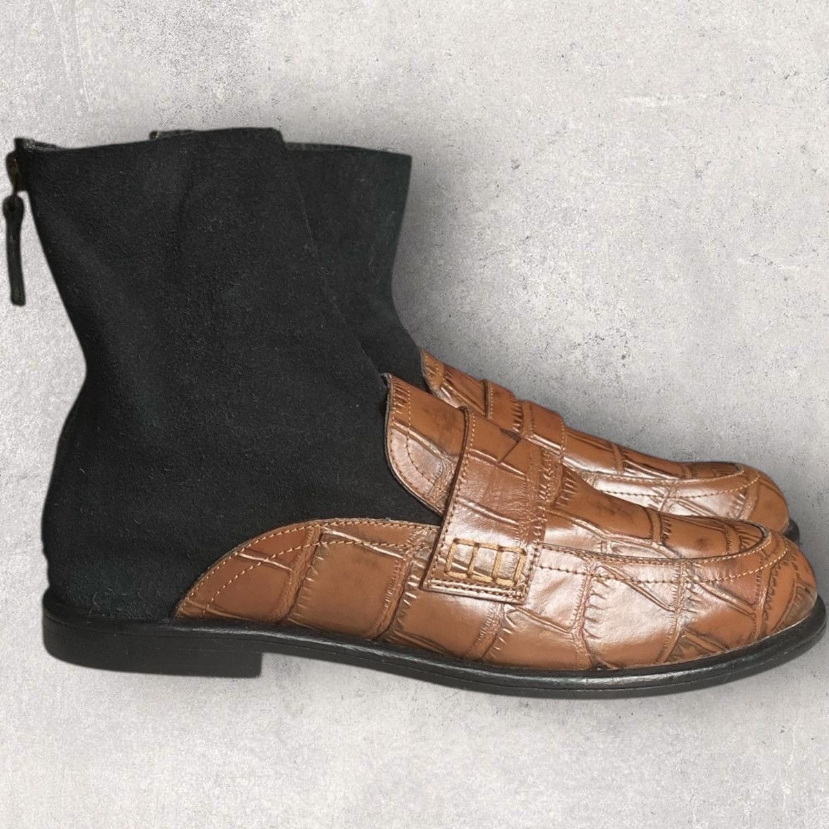 Loewe SS17 Sock Boots Croc Embossed Size US 7 / IT 37 - 1 Thumbnail