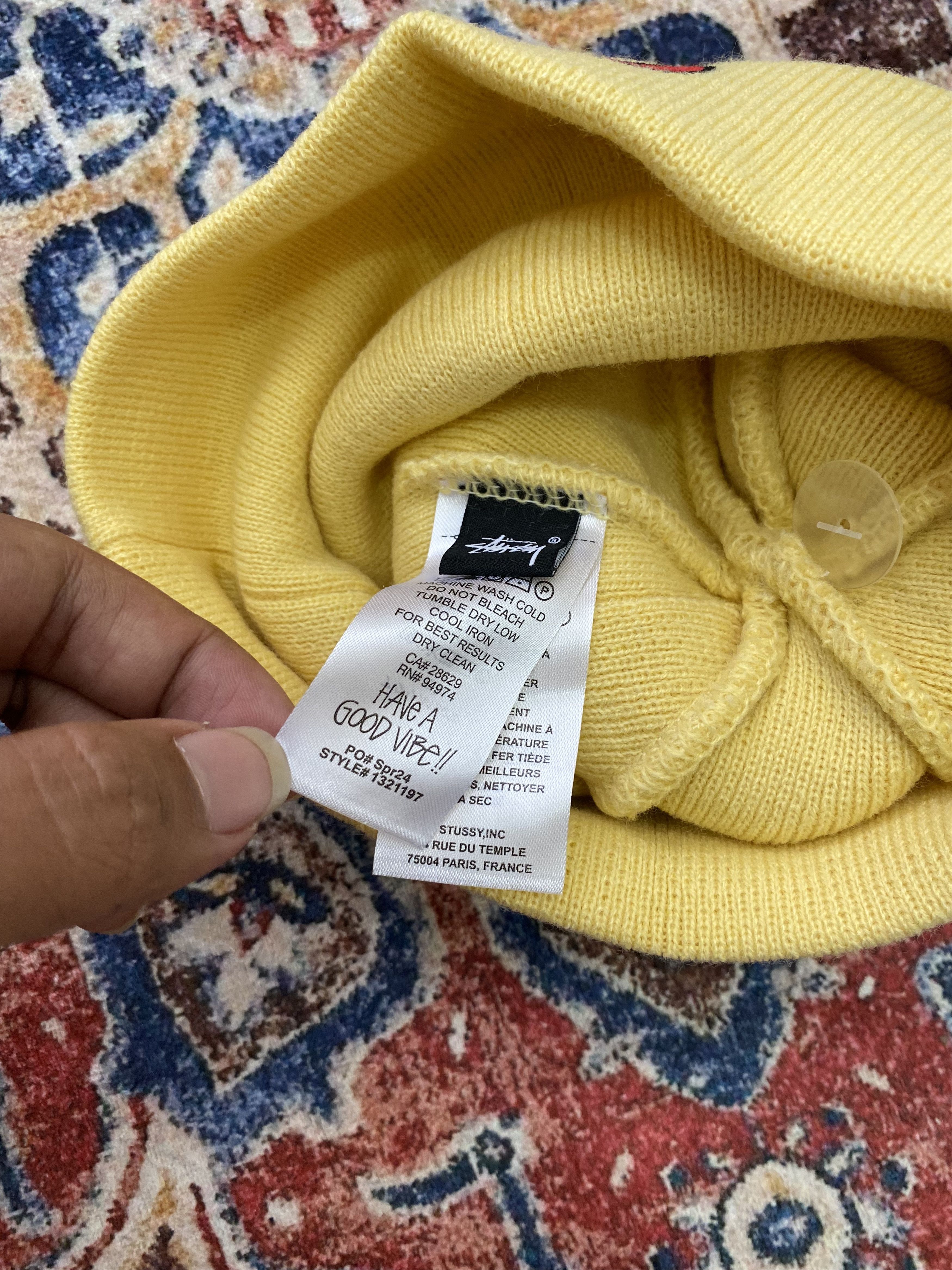 Stussy Stussy Mixed Logo Skullcap - Pale Yellow Size ONE SIZE - 4 Thumbnail