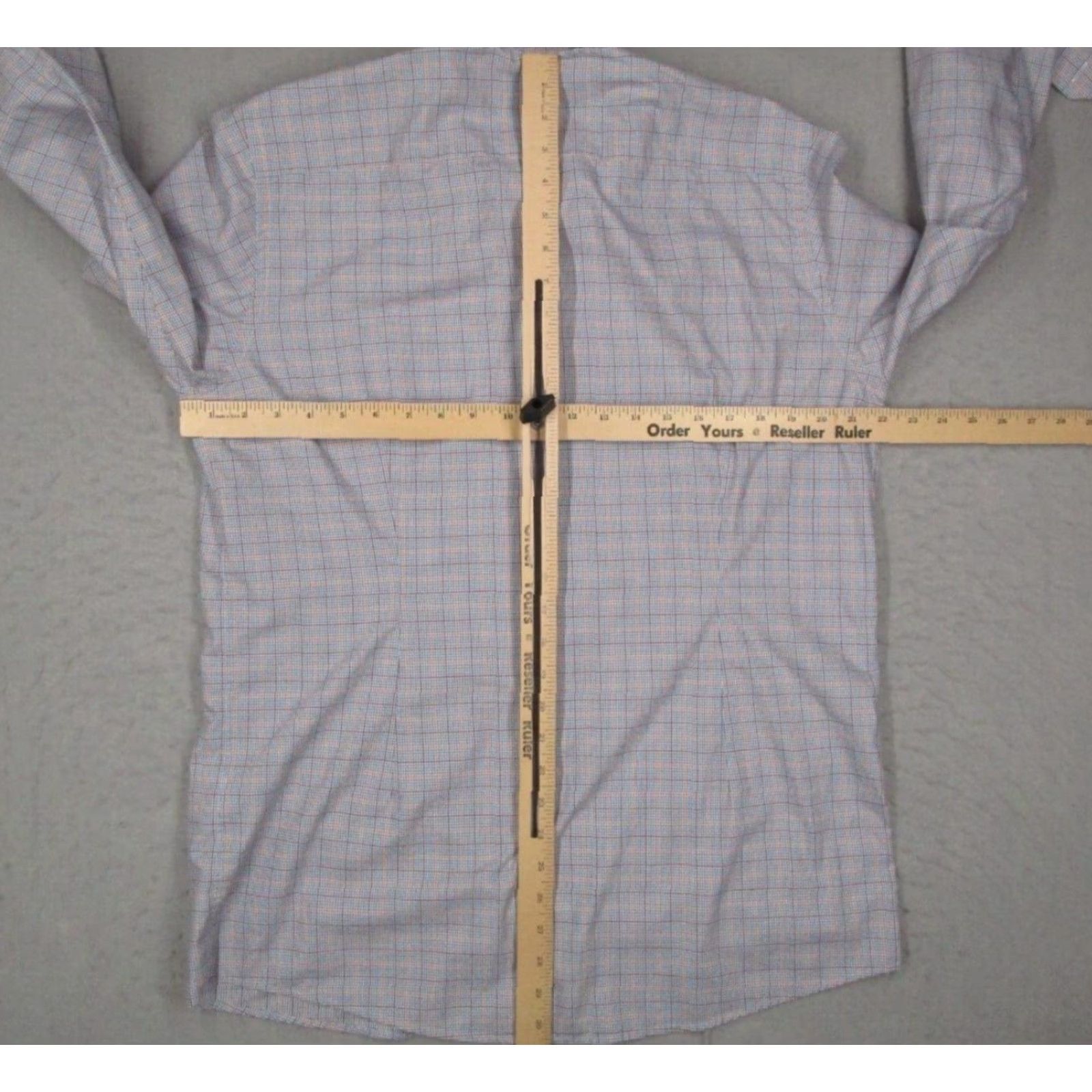 Eton ETON Dress Shirt Mens Blue Check Long Sleeve CONTEMPORARY TWILL - Cotton 16 41 Regular Classic Button Up Shirt Size 42R - 6 Thumbnail