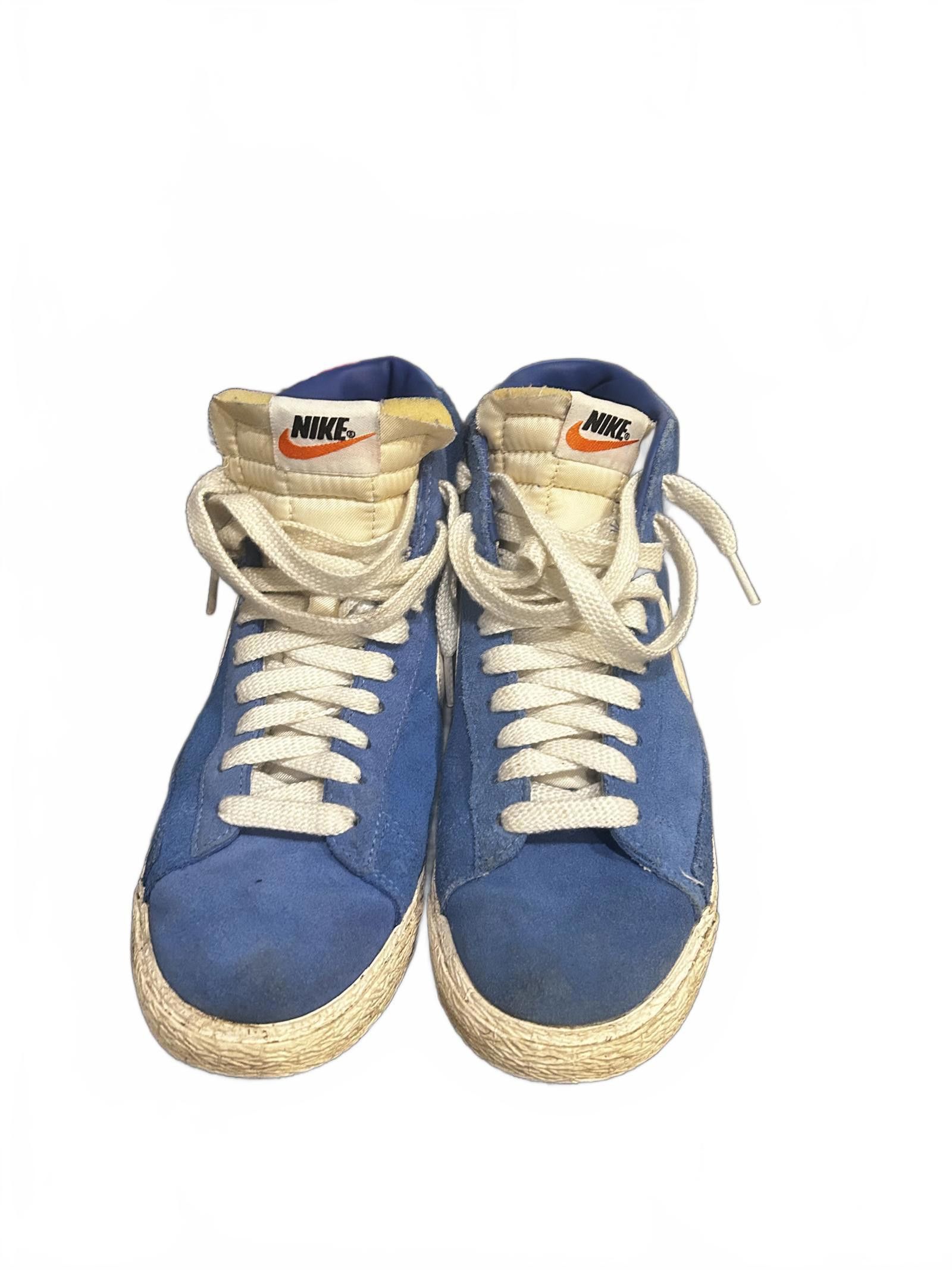 Nike Vintage Nike Blazer High-Top Sneakers - Blue & Cream Size US 7 / EU 40 - 3 Thumbnail