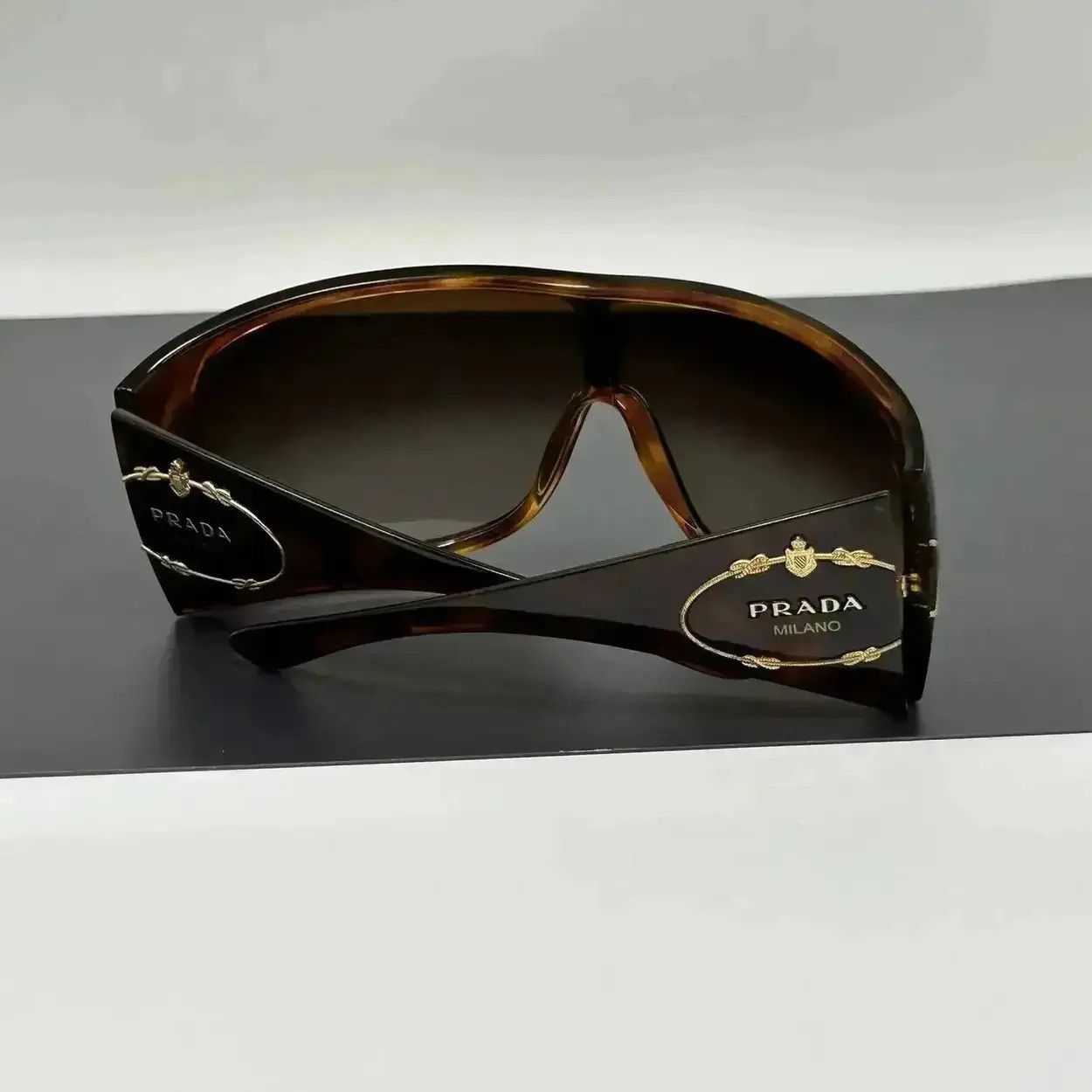 Prada PRADA Sunglasses Wrap Shield Mask Symbole Sport Red Tab Size ONE SIZE - 5 Thumbnail