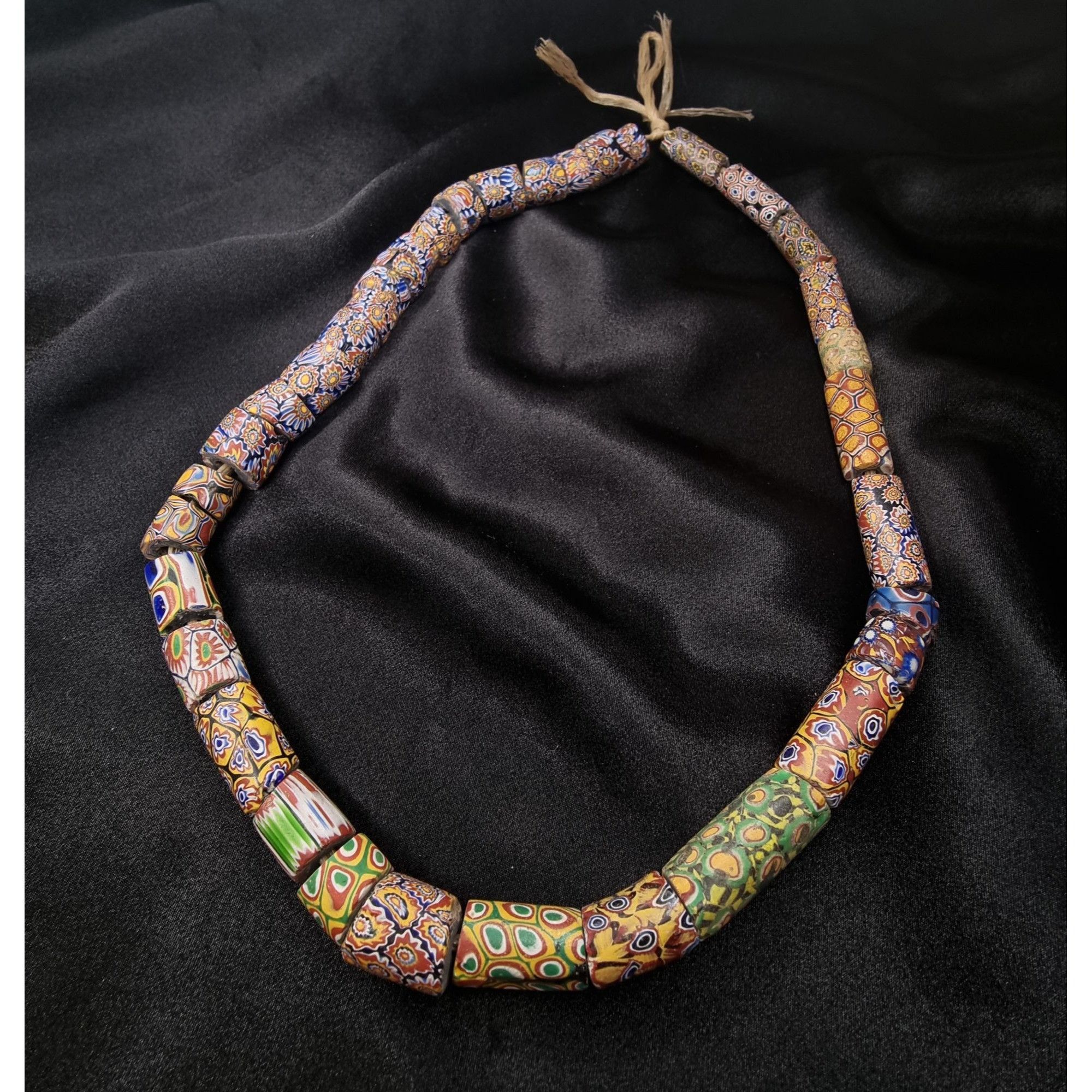 Vintage Antique African Millefiori Trade Bead Necklace Handmade Glas Size ONE SIZE - 2 Thumbnail
