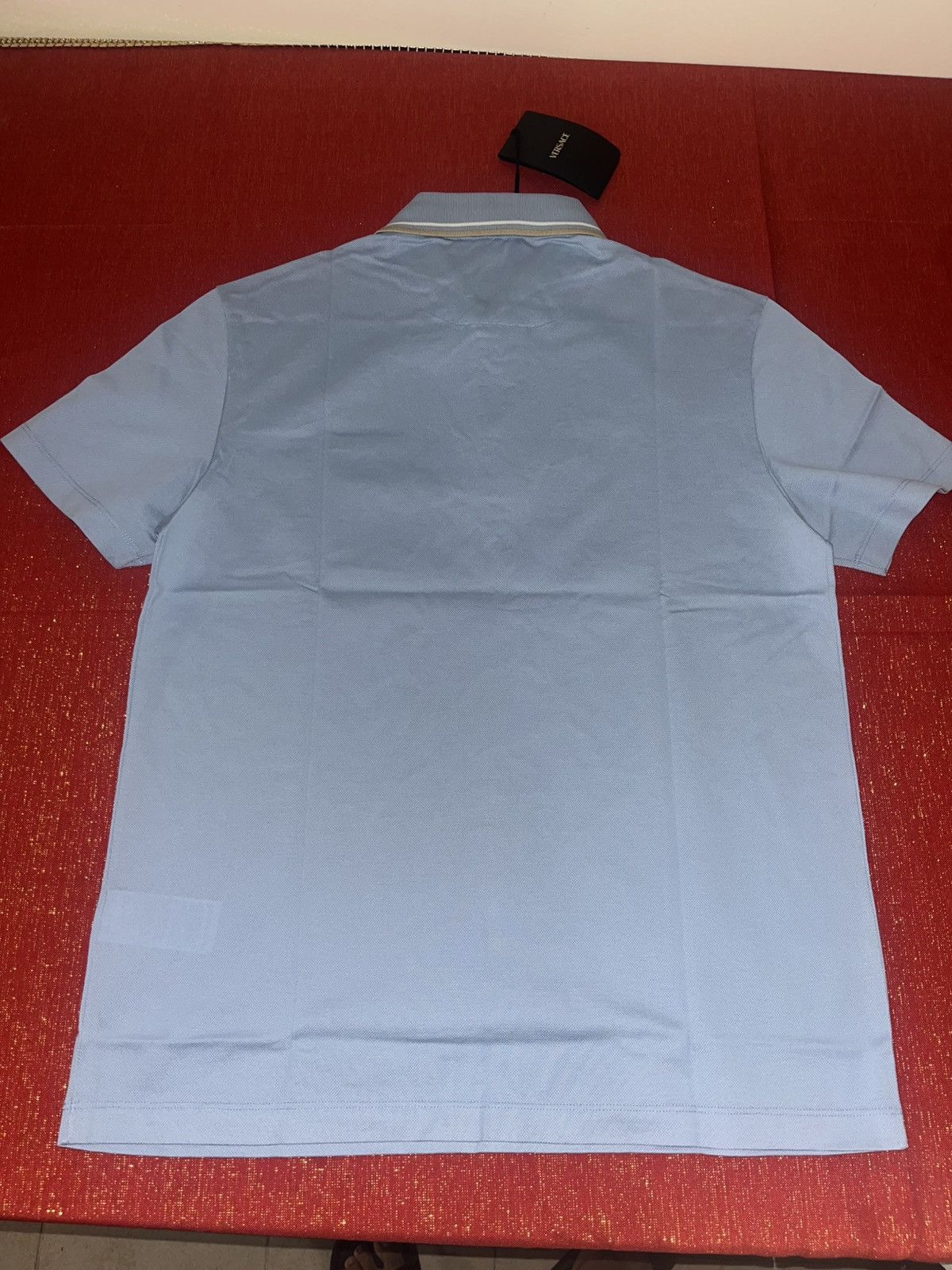 Versace Versace Blue Polo Shirt Sz XL Size US XL / EU 56 / 4 - 2 Thumbnail
