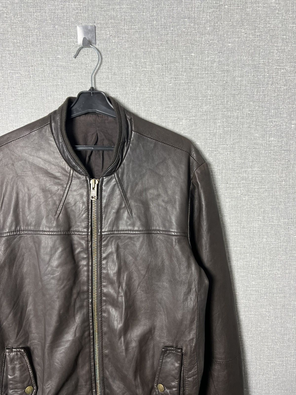 Allsaints Vintage AllSaints Leather Brown Bomber Jacket Men’s Size M Size US M / EU 48-50 / 2 - 4 Thumbnail