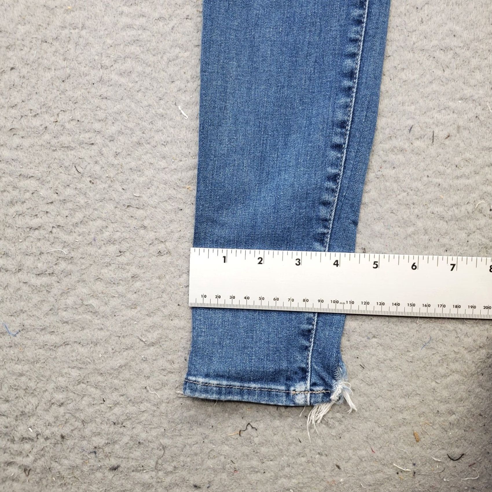 Lucky Brand Lucky Brand Skinny Jeans Women's 00/24 Blue Denim Cotton Distressed Frayed Hem Jeans Size 24" / US 00 / IT 34 - 5 Thumbnail