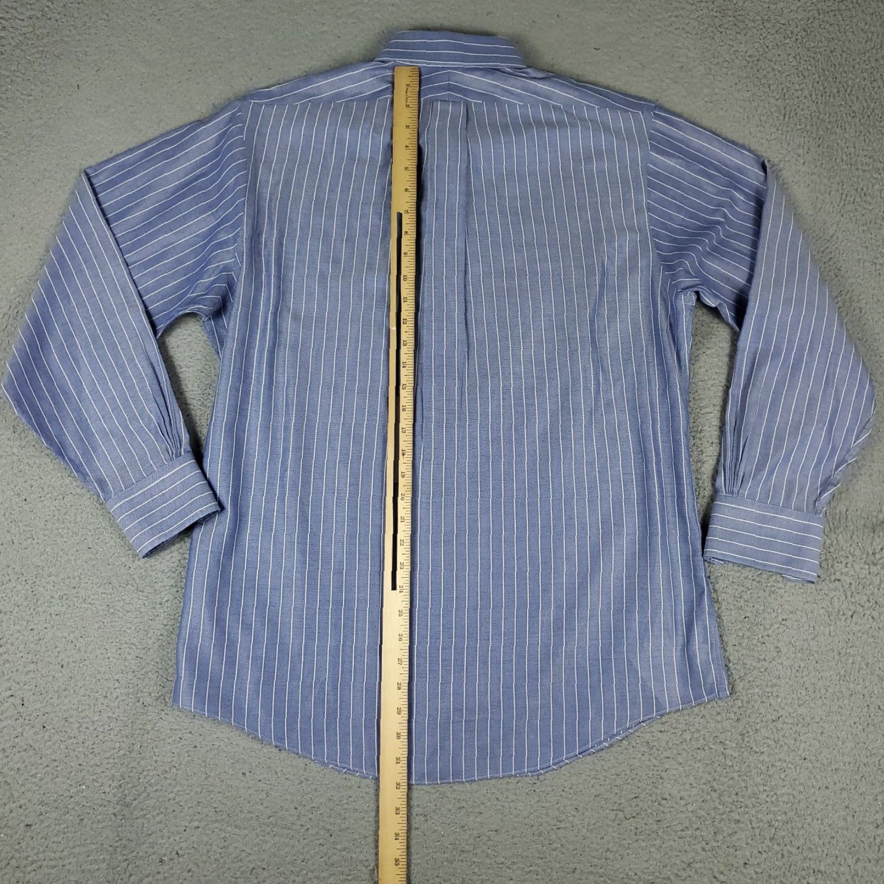 Brooks Brothers Brooks Brothers Shirt Mens 16.5 Blue Striped Dress Button Up Long Sleeve Size 46R - 5 Thumbnail