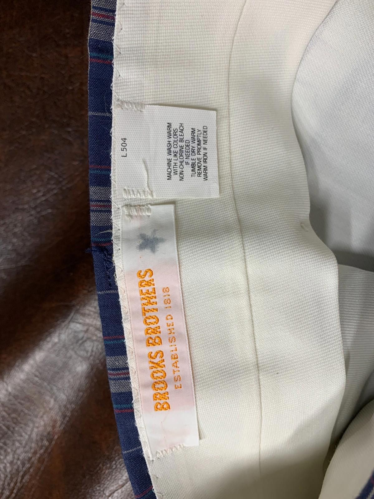 Brooks Brothers Vintage Brooks Brothers Hi Waist Dress Pants Blue Plaid (282 Size US 32 / EU 48 - 9 Thumbnail