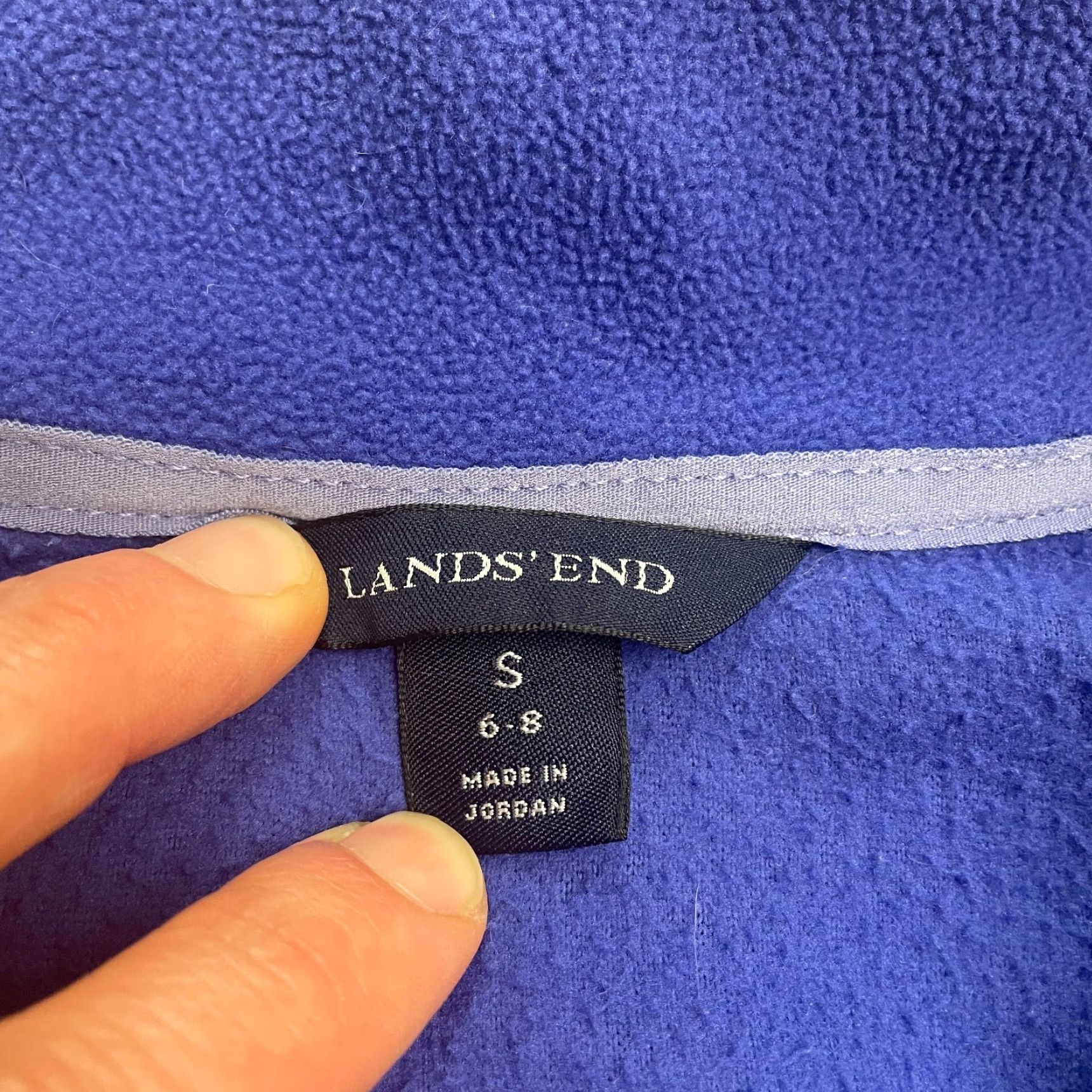 Lands' End Lands' End Polartec Fleece Jacket Womens Small Blue Full Zip Pockets Outdoor Hike Size S / US 4 / IT 40 - 7 Thumbnail