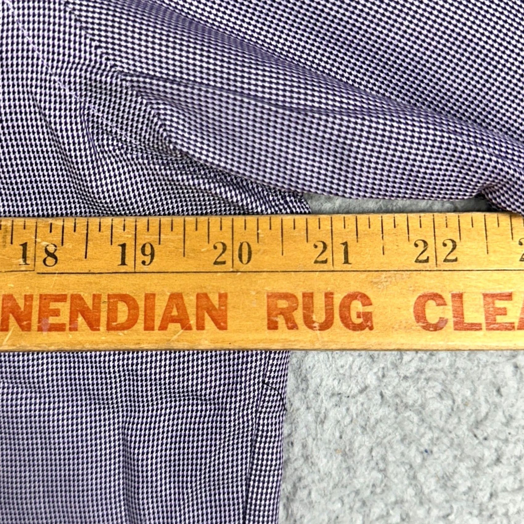 Van Heusen Van Heusen Dress Shirt Mens 14.5 32-33 Purple Regular Check Button up Shirt Mens Size 40R - 7 Thumbnail