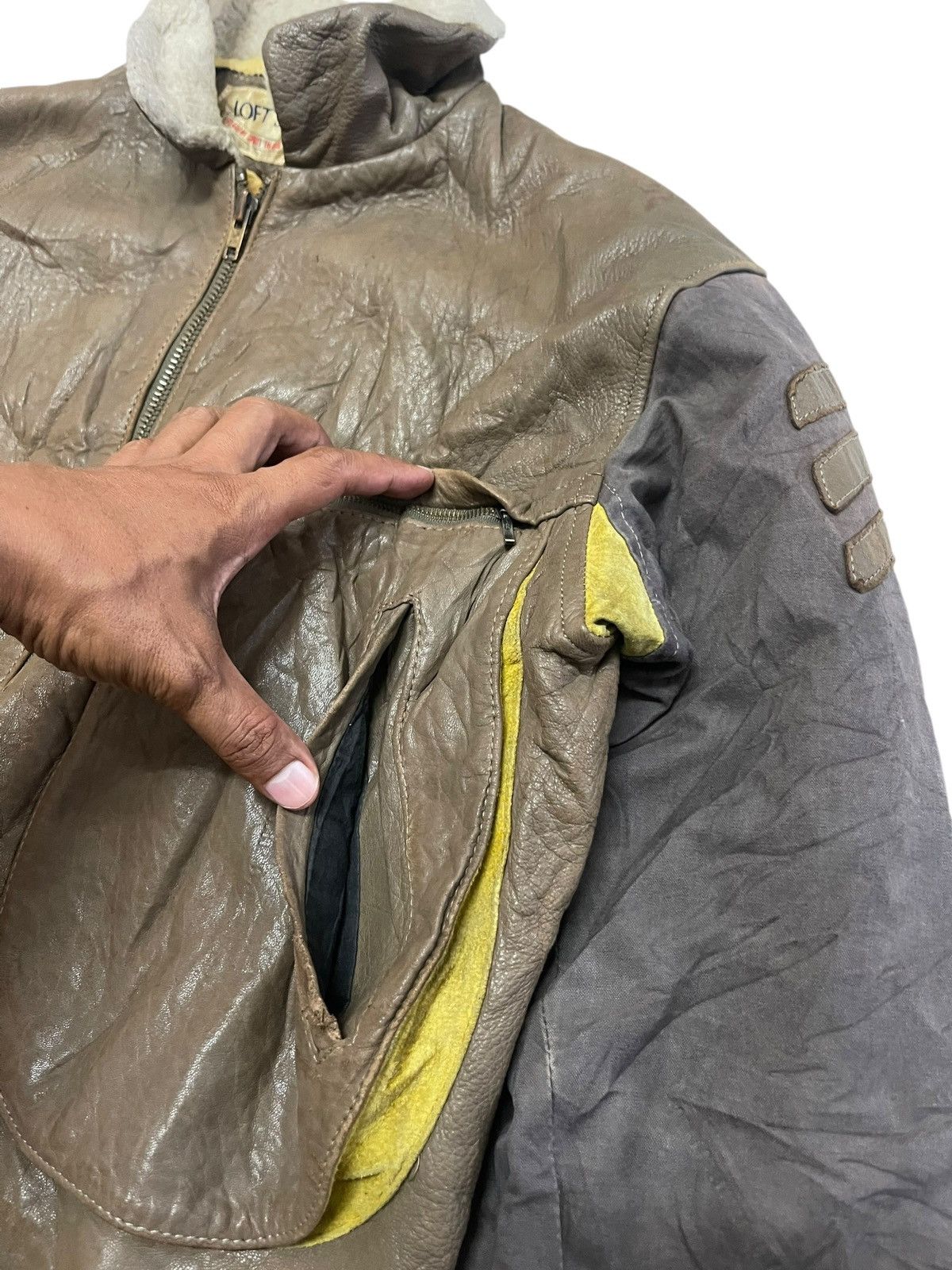 Other LEATHER JACKET ARMY Size US L / EU 52-54 / 3 - 5 Thumbnail