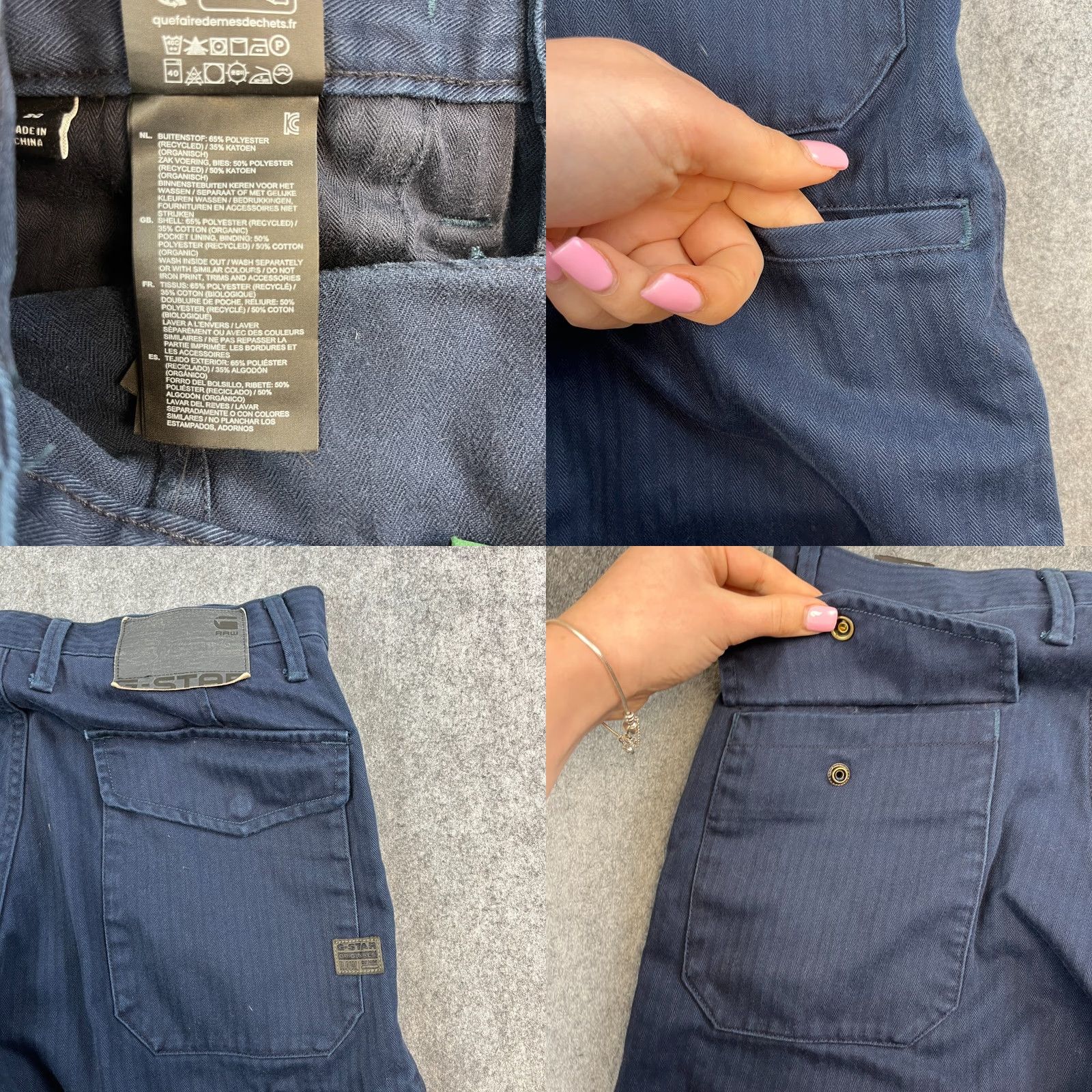 G-Star G-Star Jeans Fatigue Pant 30 30 Dark Blue Tapered 5-Pocket Denim Regular Mens Fatigue Pant Size US 30 / EU 46 - 9 Thumbnail