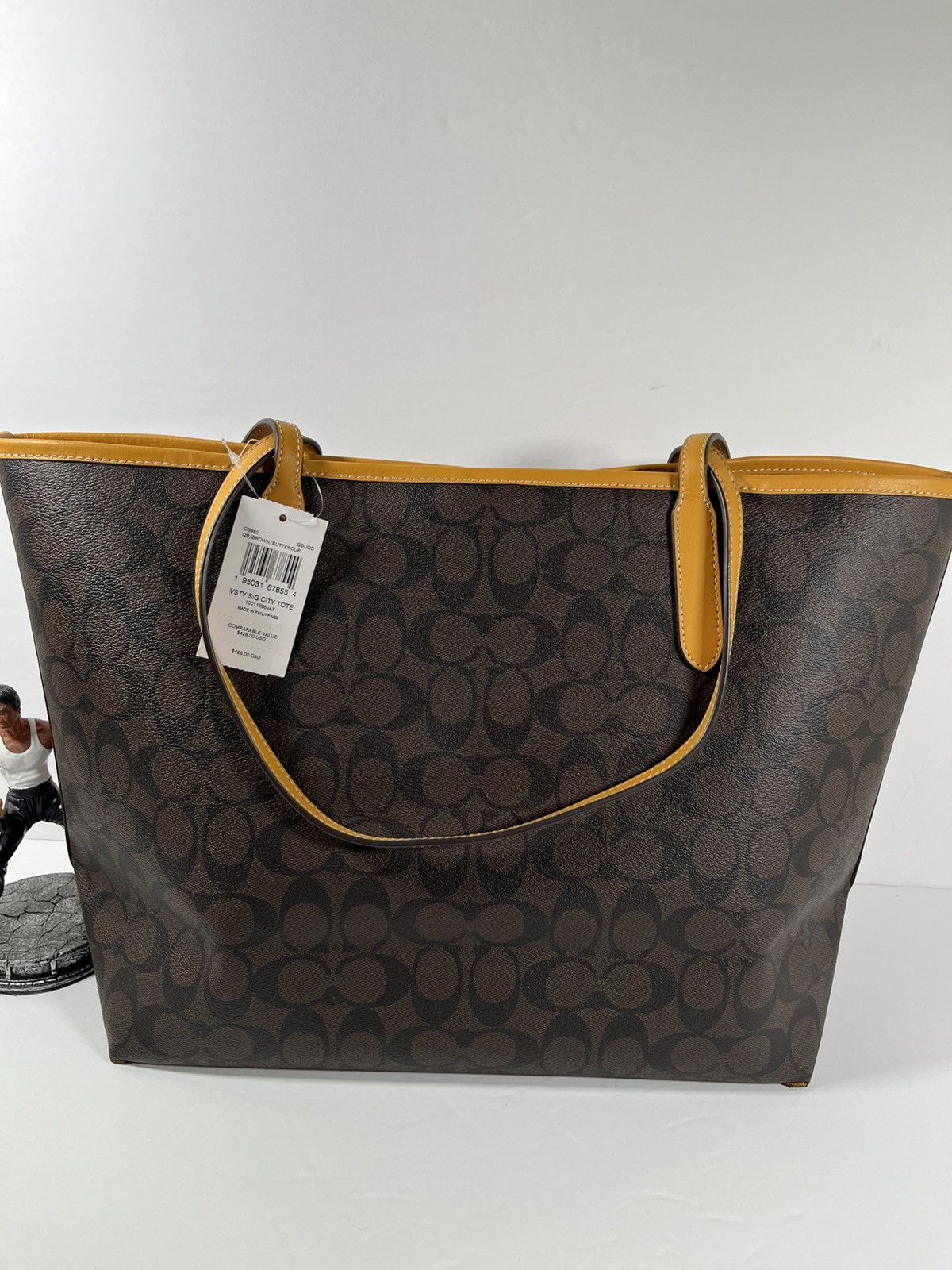 Coach Coach City Tote In Signature Canvas With Varsity Motif NWT Size ONE SIZE - 4 Thumbnail