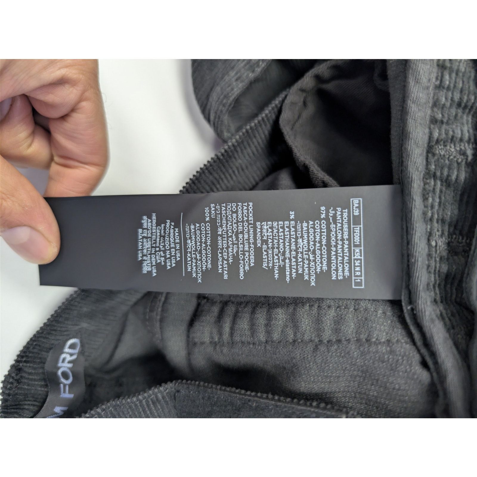 Tom Ford o1rshd1 Vintage Slim-Fit Denim Jeans in Black Washed Size US 34 / EU 50 - 18 Thumbnail