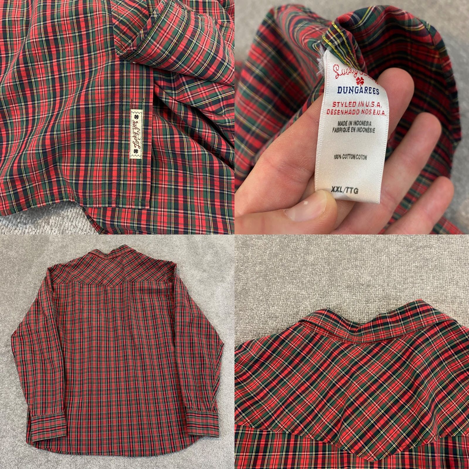 Lucky Brand Lucky Brand Shirt Mens 2XL Multicolor Plaid Tartan Western Sportswear Pearl Snap Button-Up Mens Size US XXL / EU 58 / 5 - 8 Thumbnail