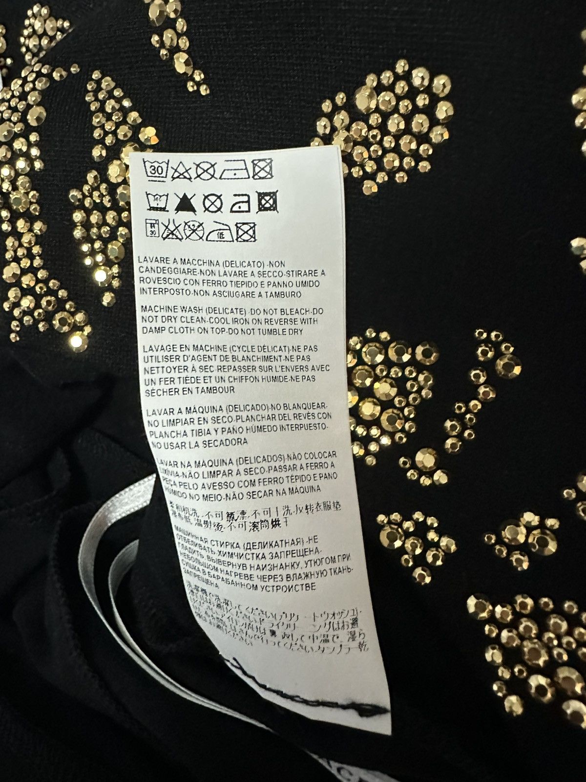 Versace Versace Donatella Era Black & Gold Crystal Mini Dress Size XS / US 0-2 / IT 36-38 - 8 Thumbnail