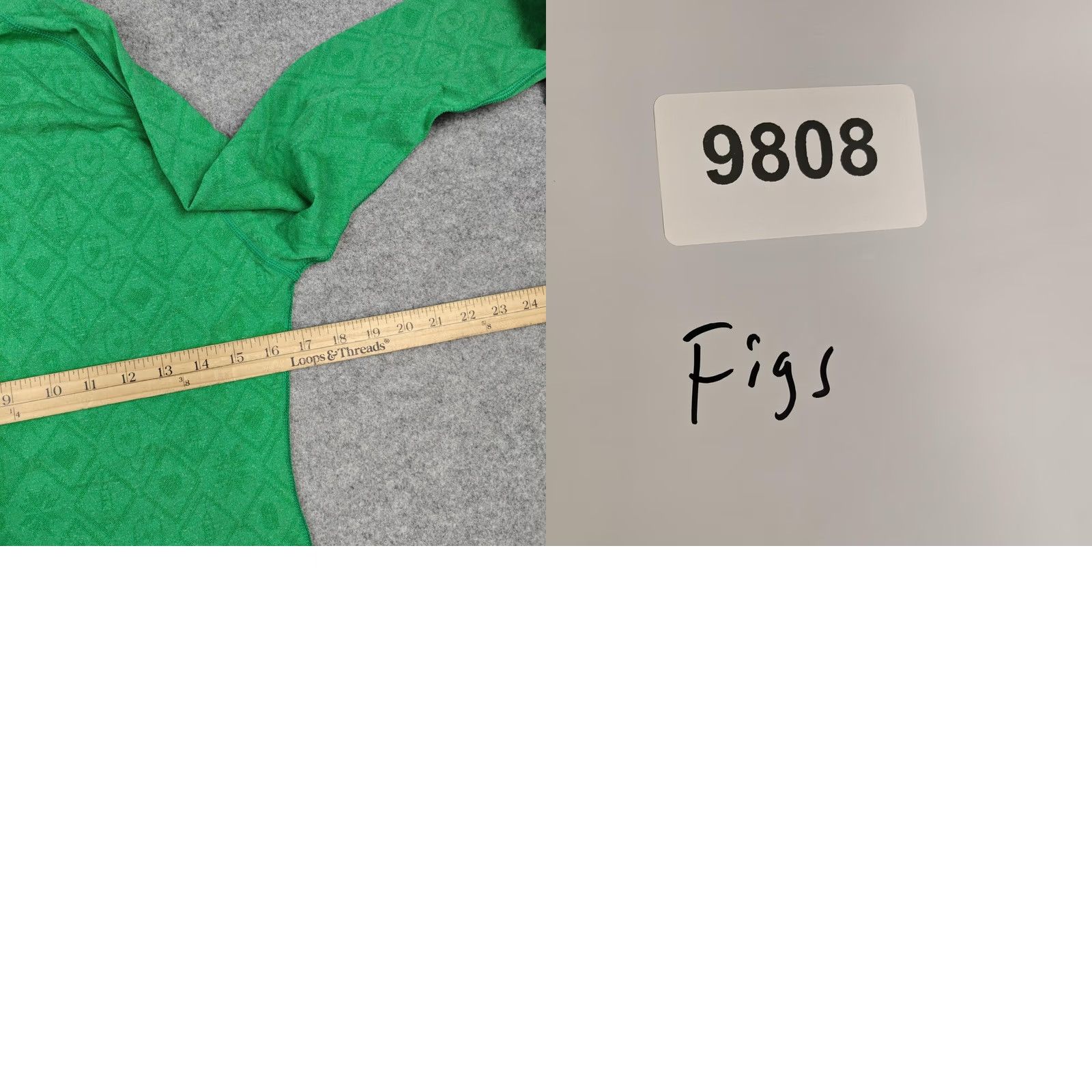 Layer 8 FIGS Shirt Womens Large Green Seamless Threads For Threads Base Layer Top Size L / US 10 / IT 46 - 8 Thumbnail
